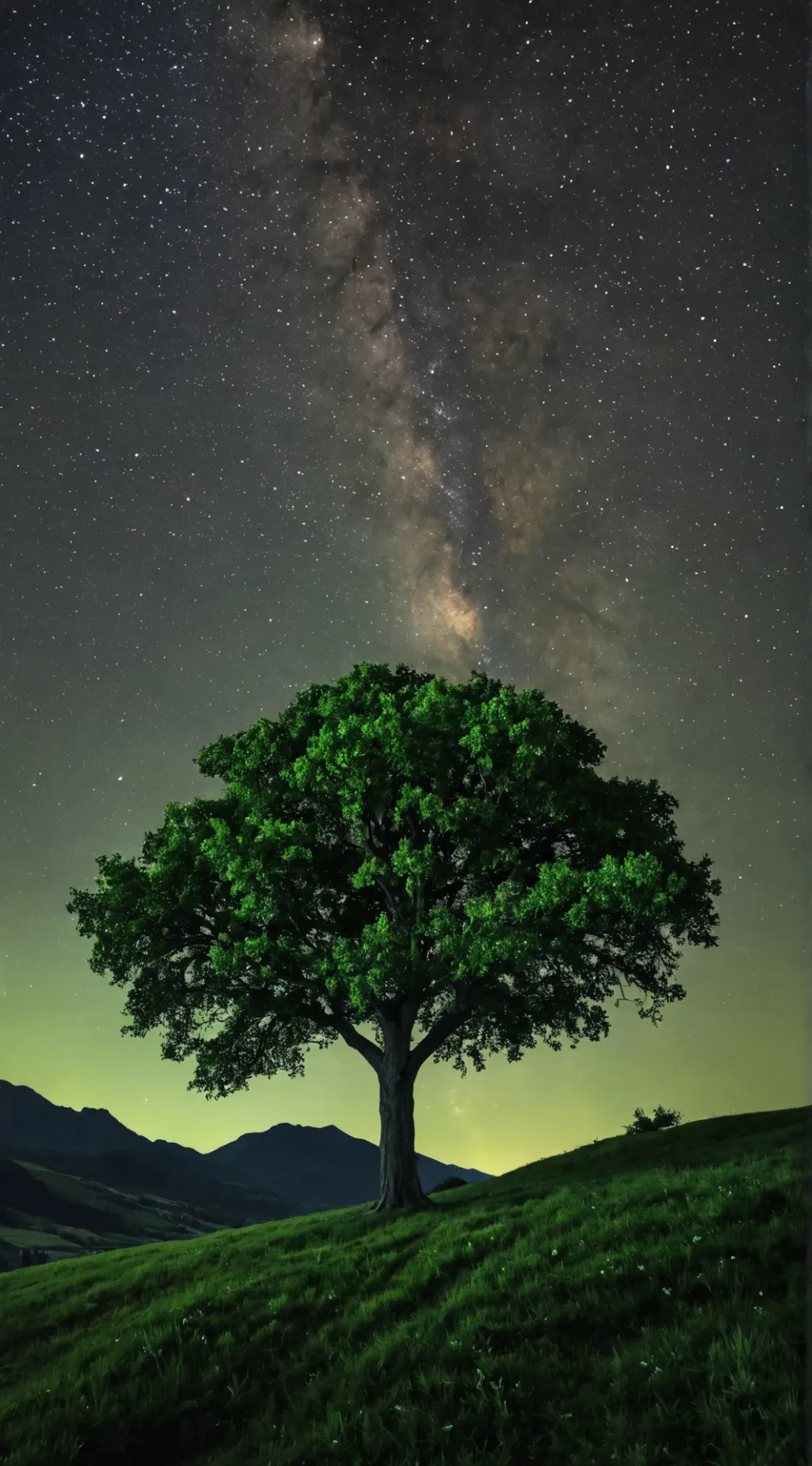 ai character: Listening Tree background