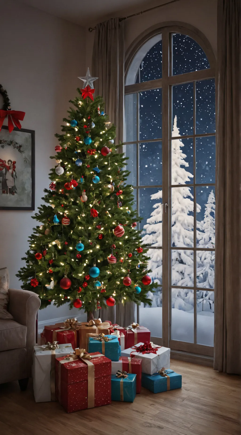 ai character: Dw Christmas background