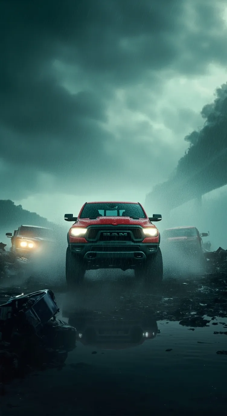 ai character: my family VS storm background