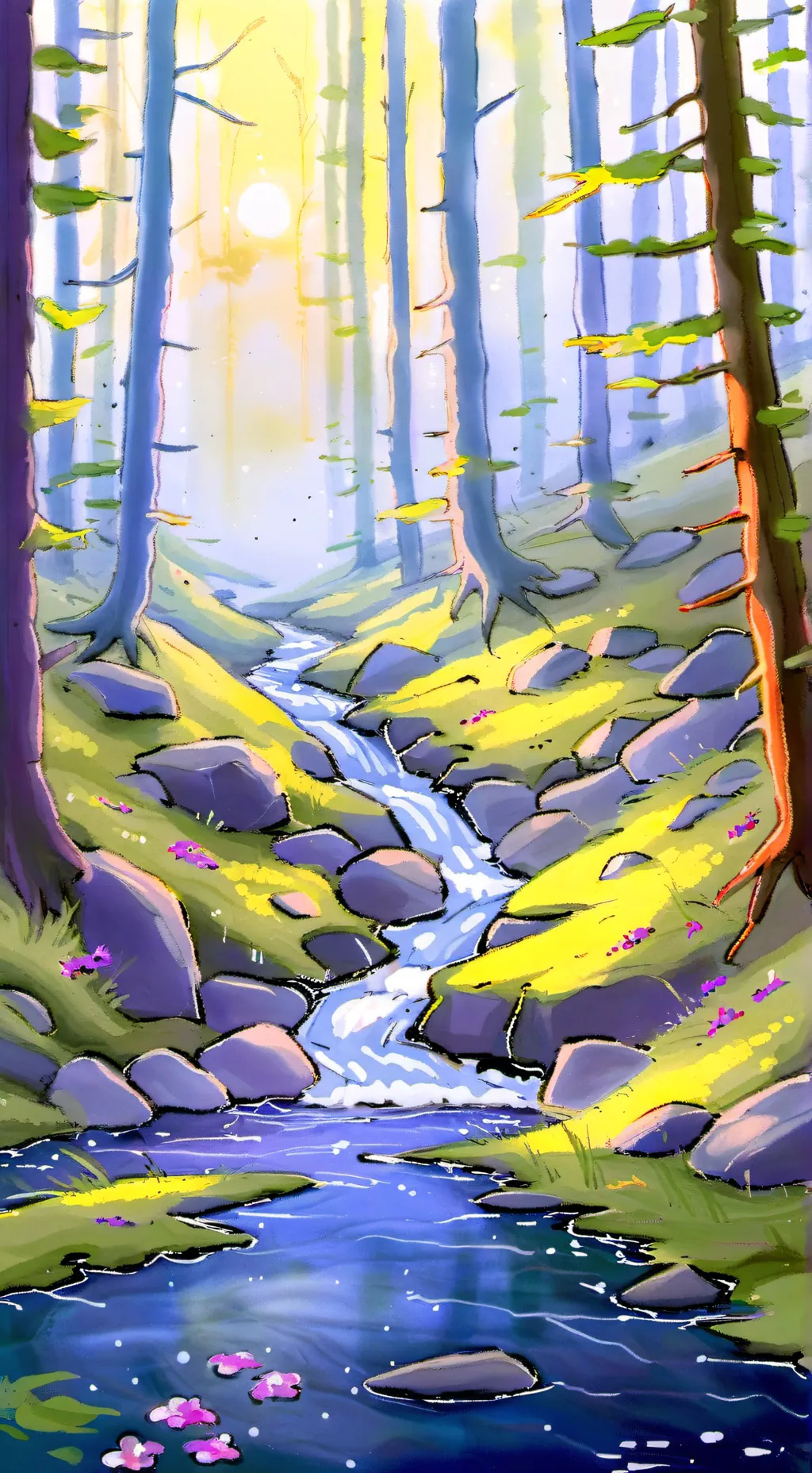 ai character: fantasy forest background