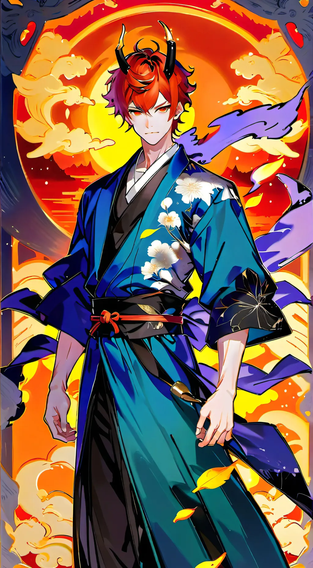 ai character: demon slayer  background