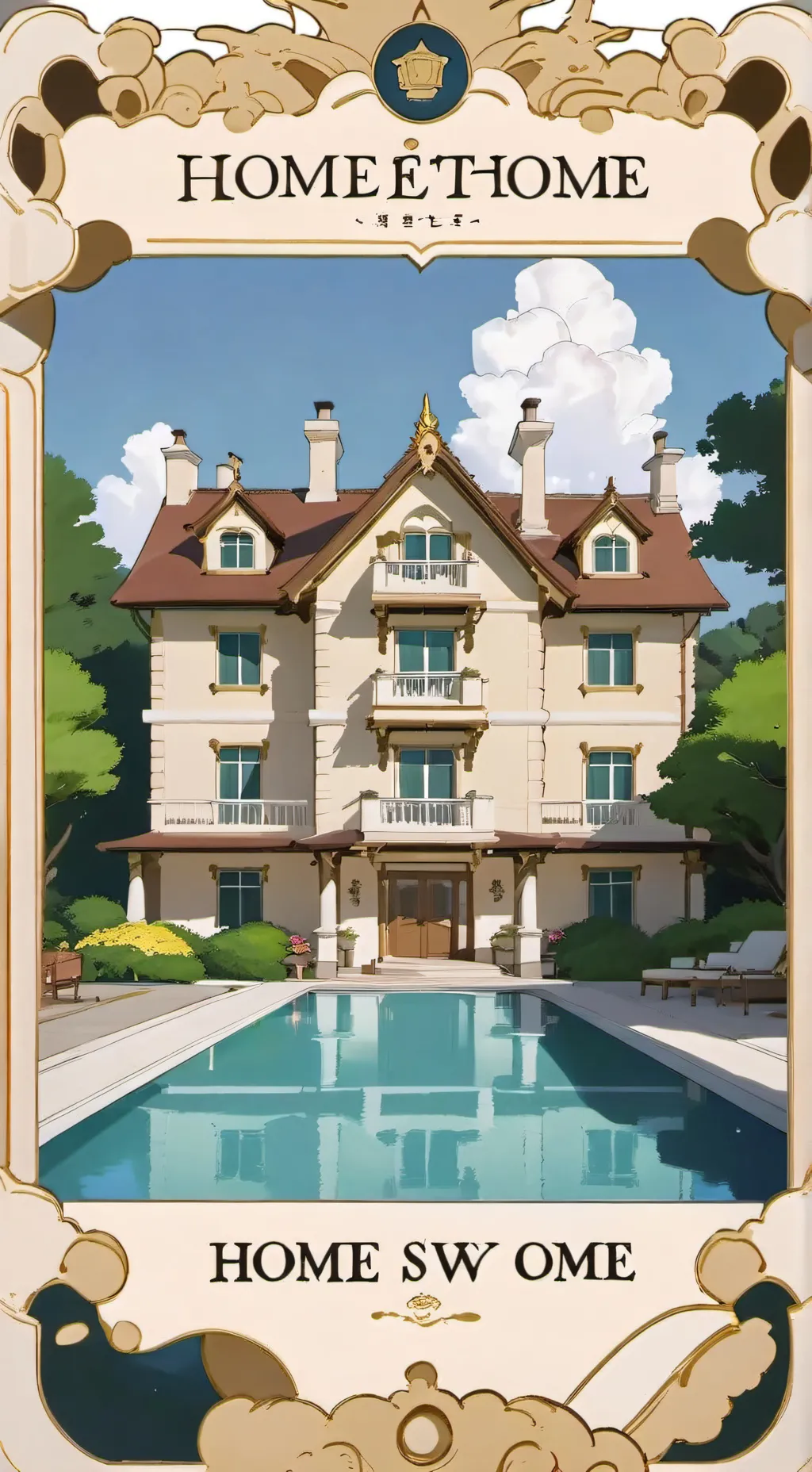 ai character: home sweet home background