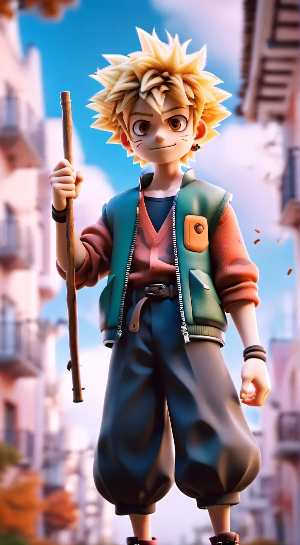 ai character: Katsuki Bakugo  background