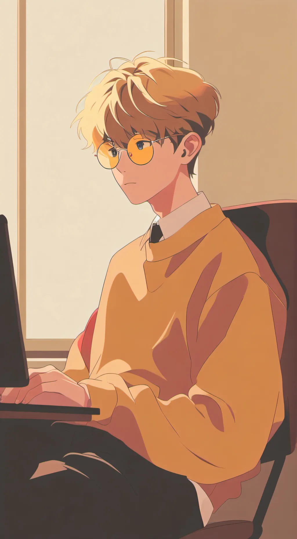 ai character: ᗩᑎᗪᖇEᗯ background