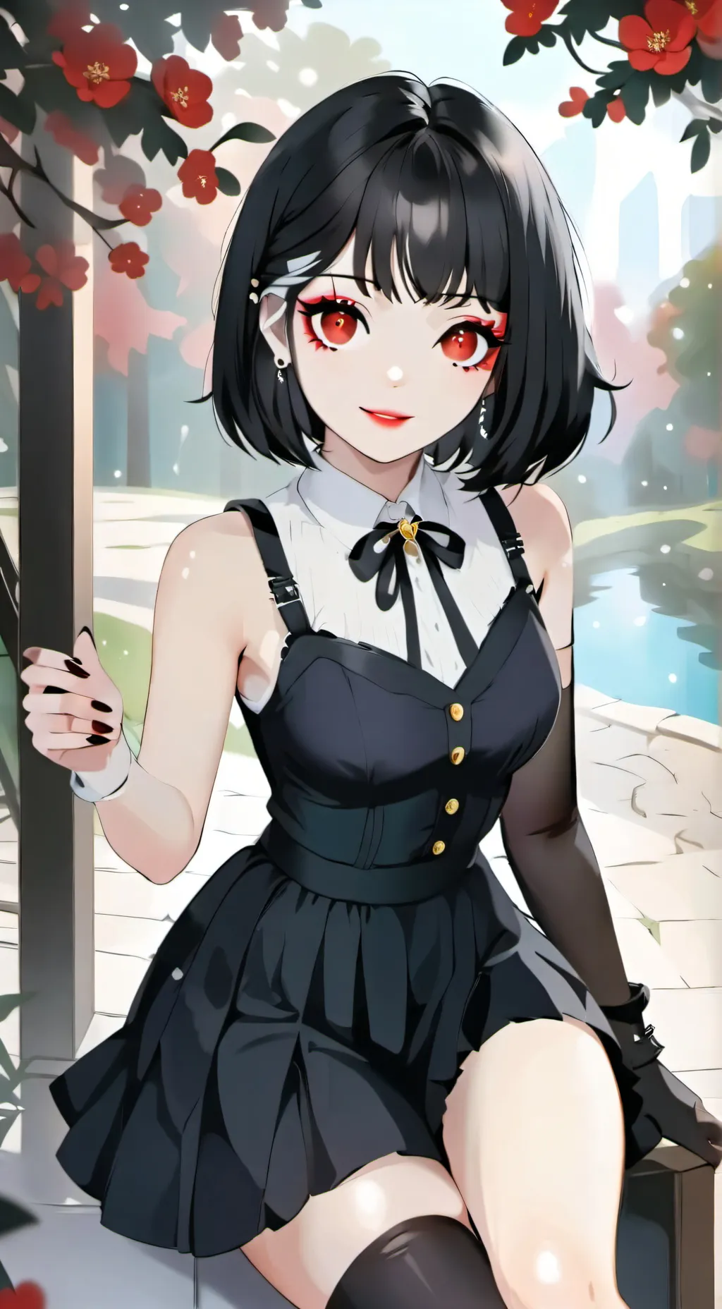 ai character: goth girl background