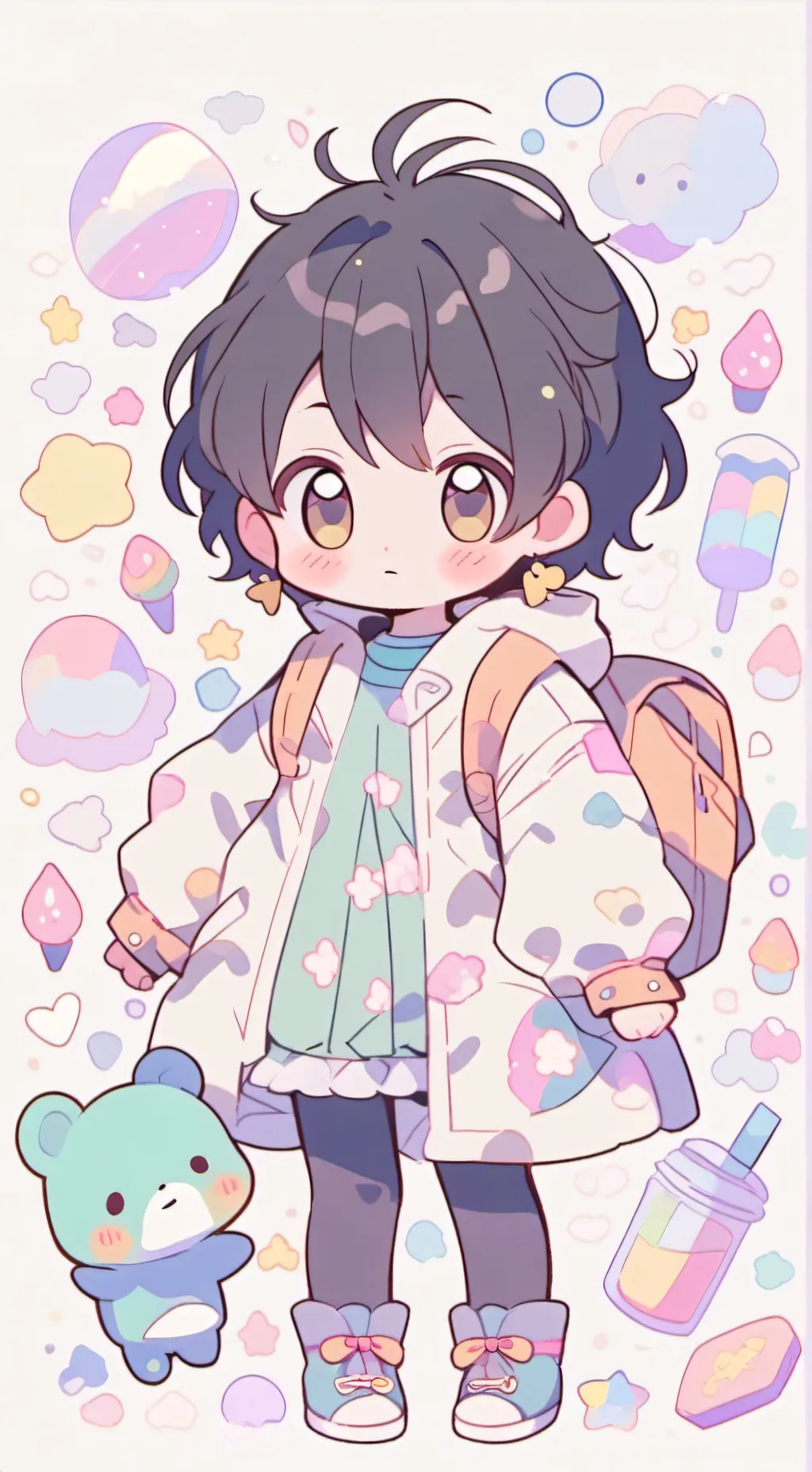 ai character: KamiJiroFam Xmas! background