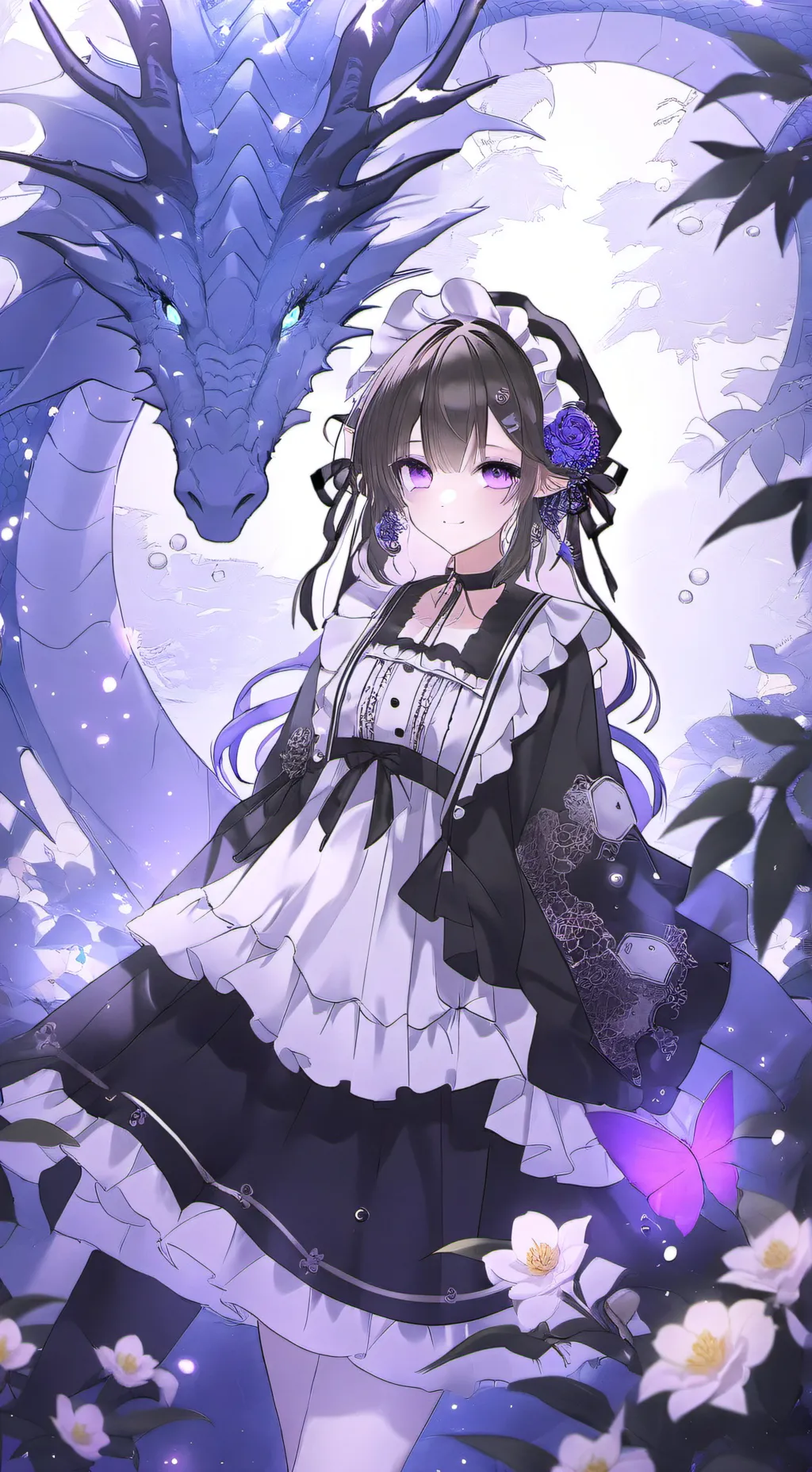 ai character: Dragon and man background