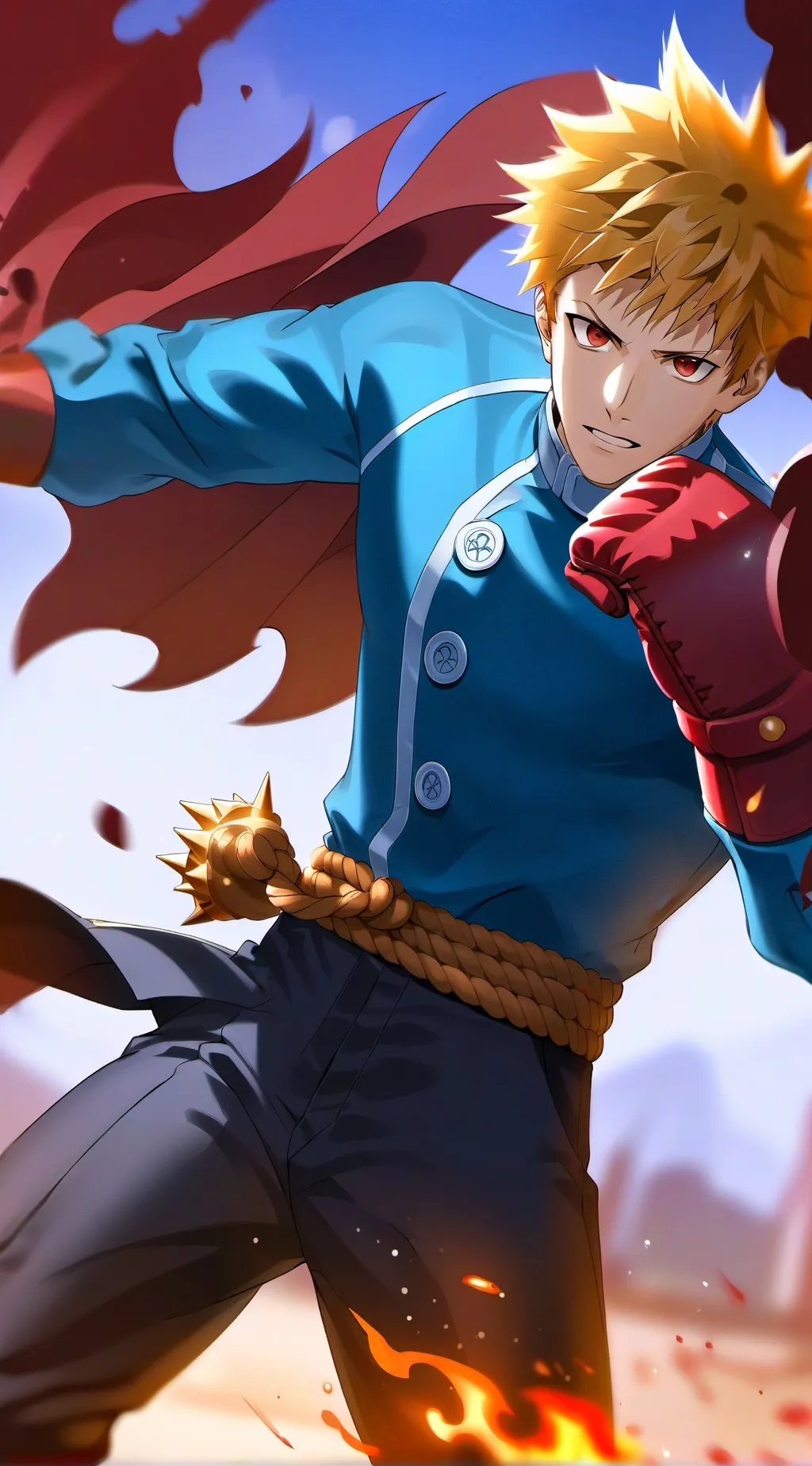 ai character: Katsuki Bakugo background