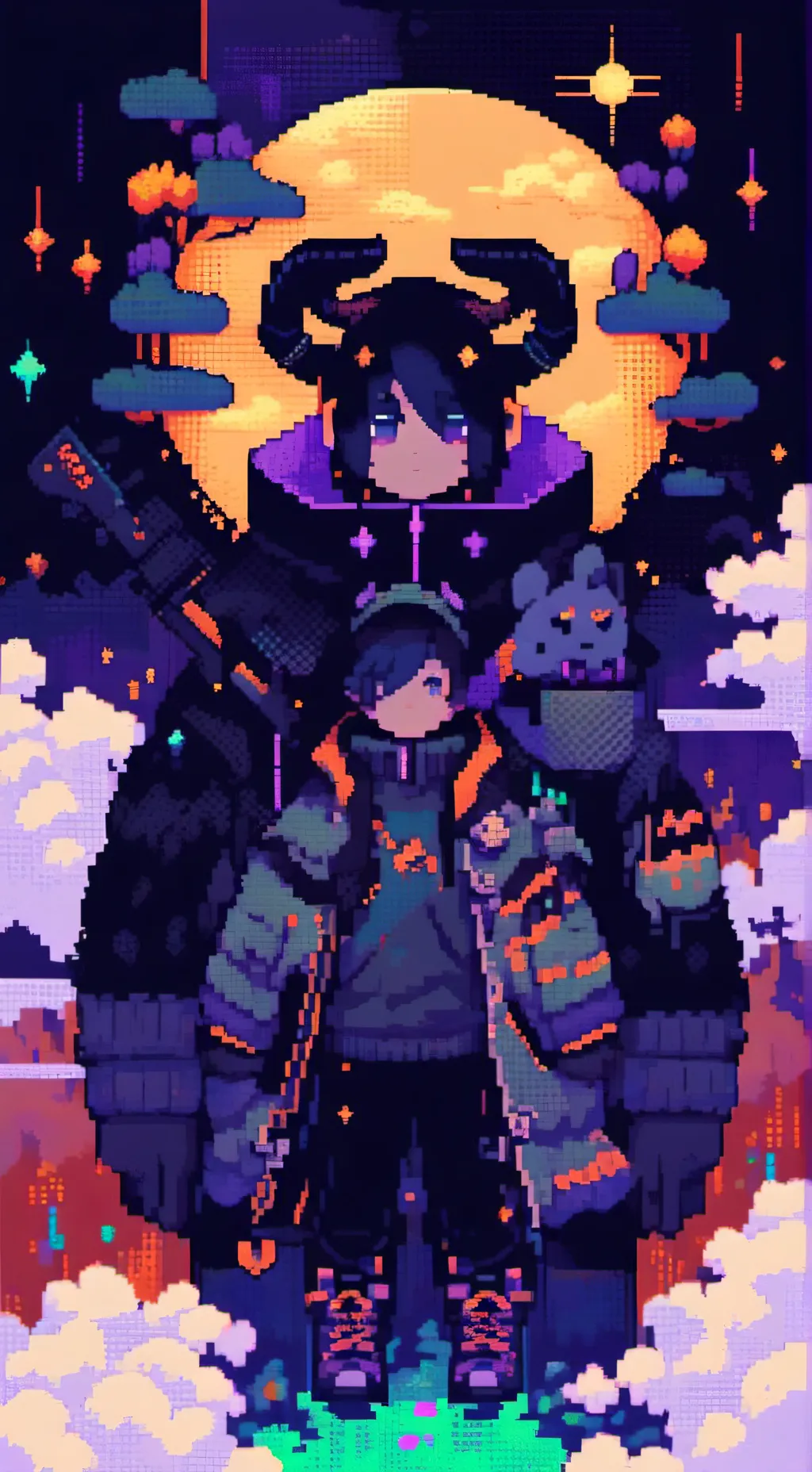 ai character: Weird crazy dog background