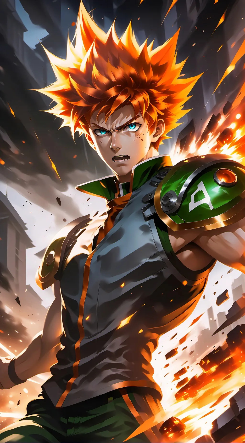 ai character: Bakugo Katsuki background