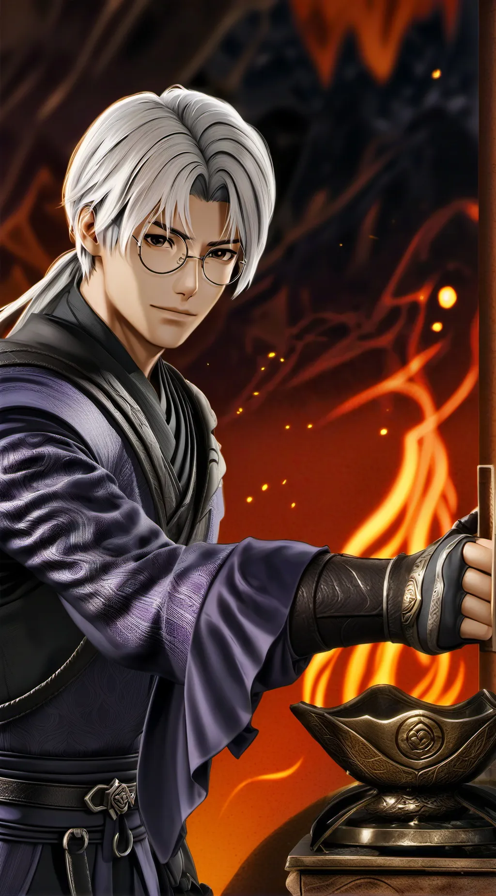 ai character: Kabuto Yakushi background