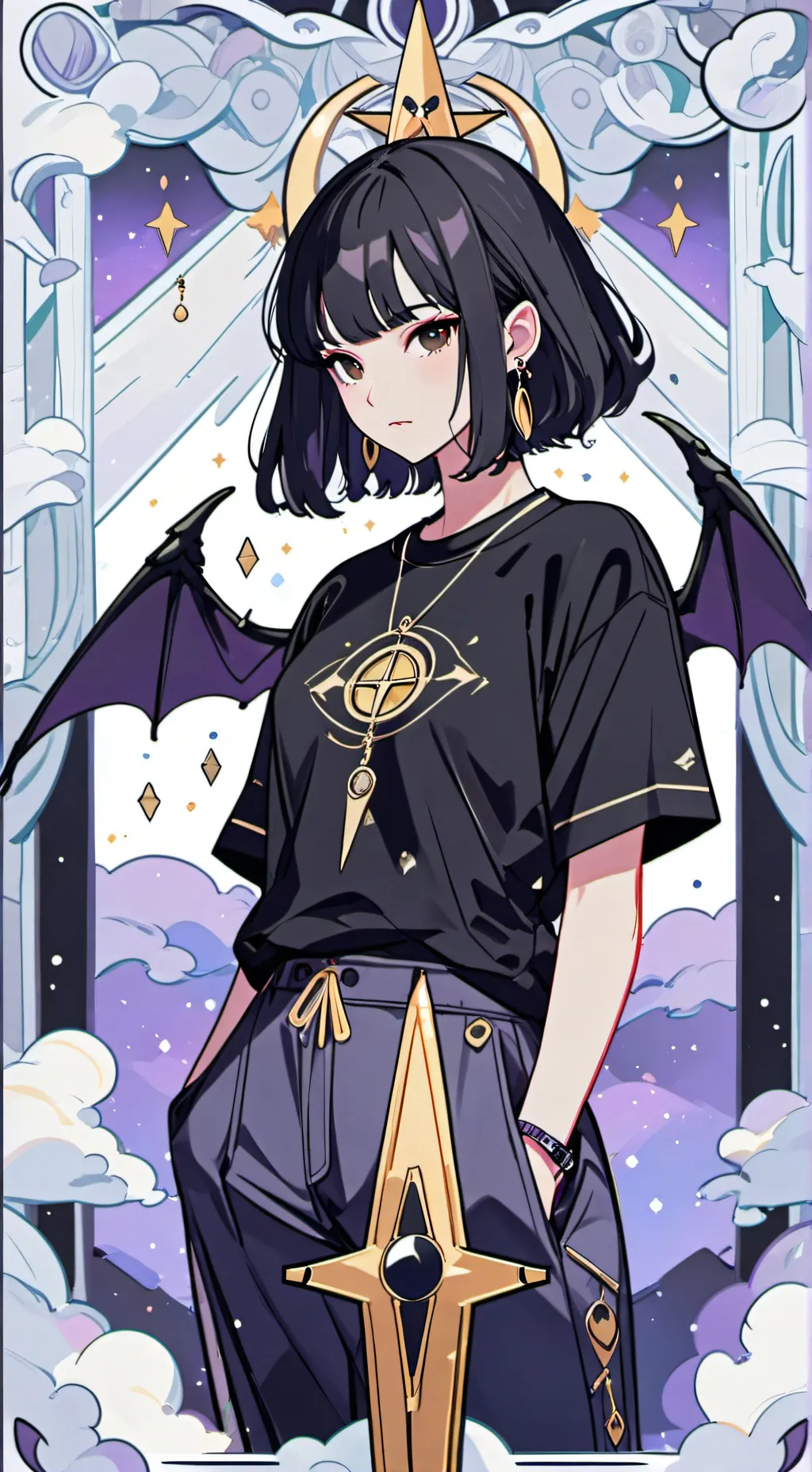 ai character: Celestial background