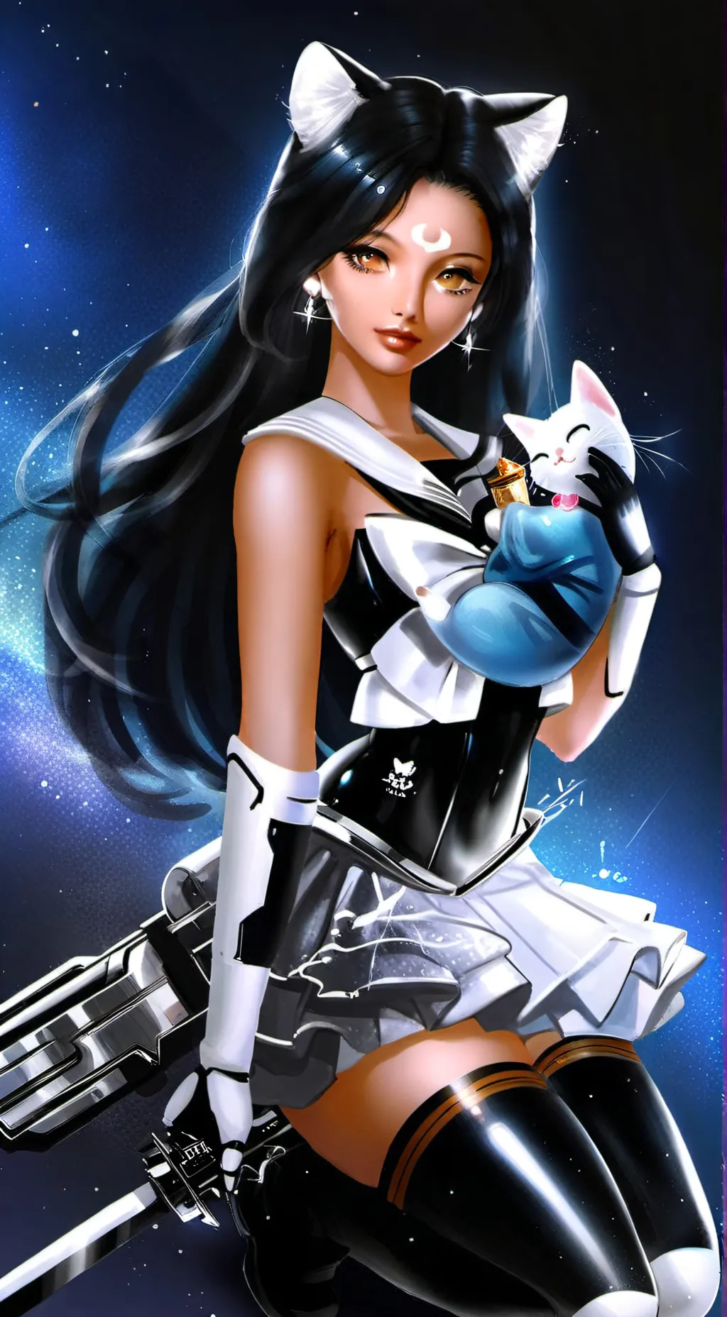 ai character: Aphmau upset background