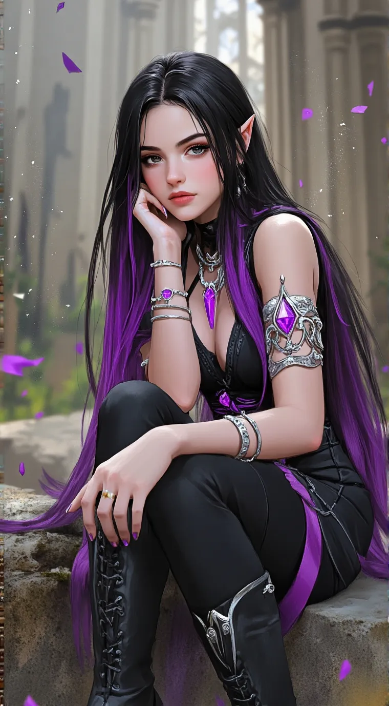 ai character: Violet Christal background