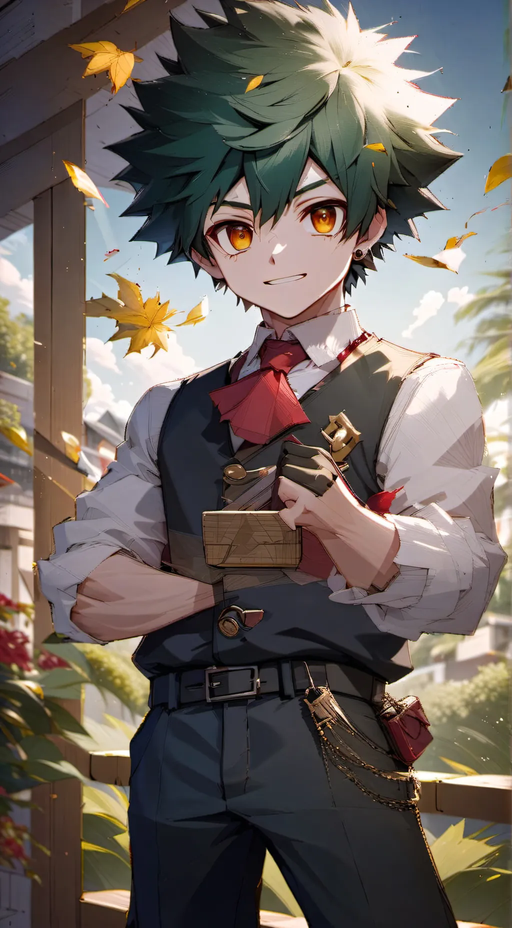 ai character: Deku villano  background