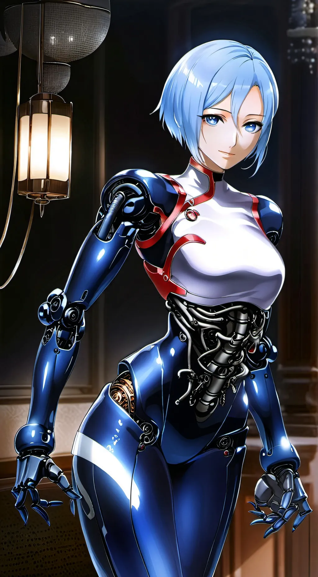 ai character: Aqua background