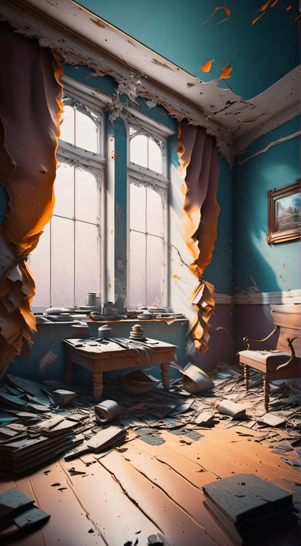 ai character: Old house background