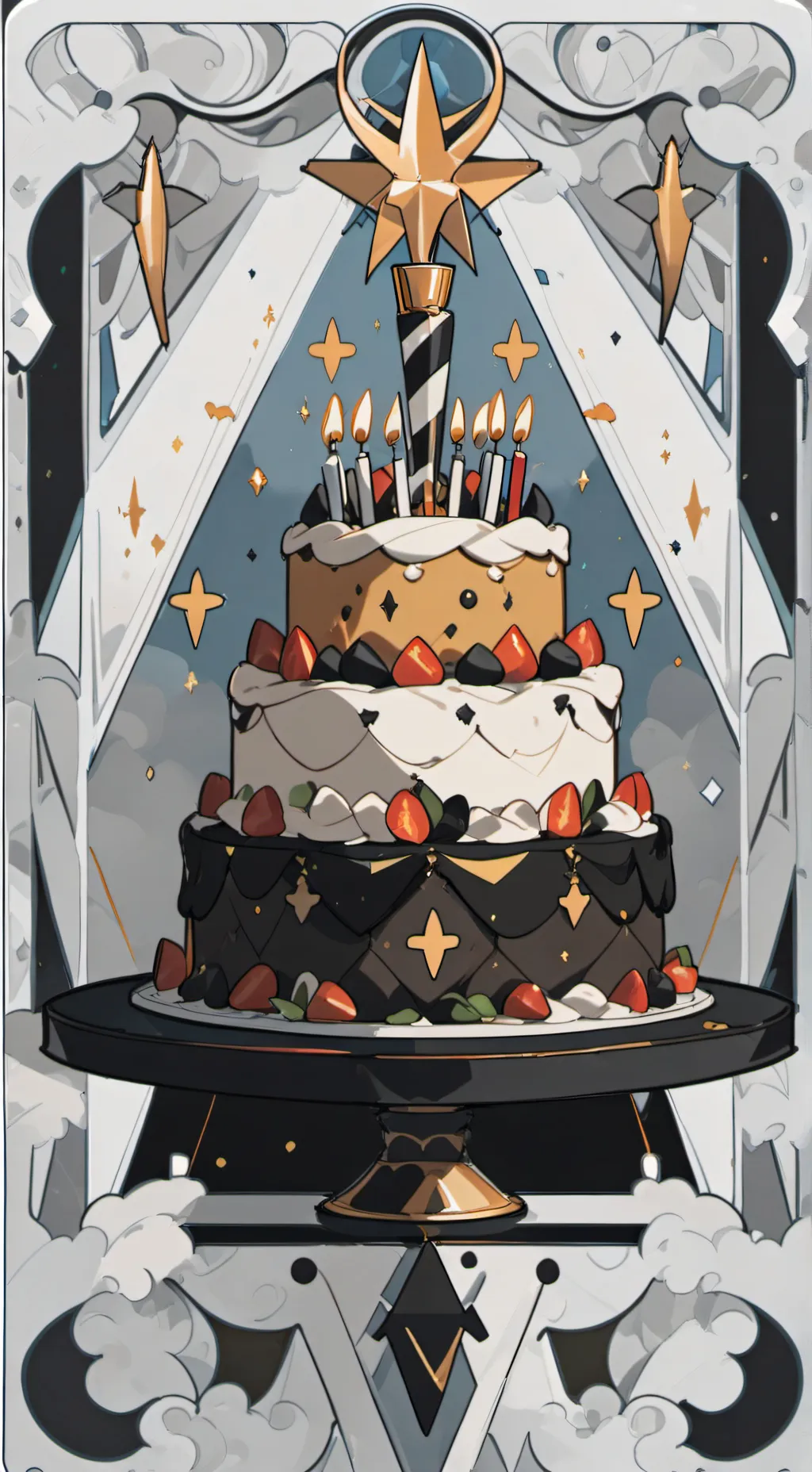 ai character: happy birthday  background