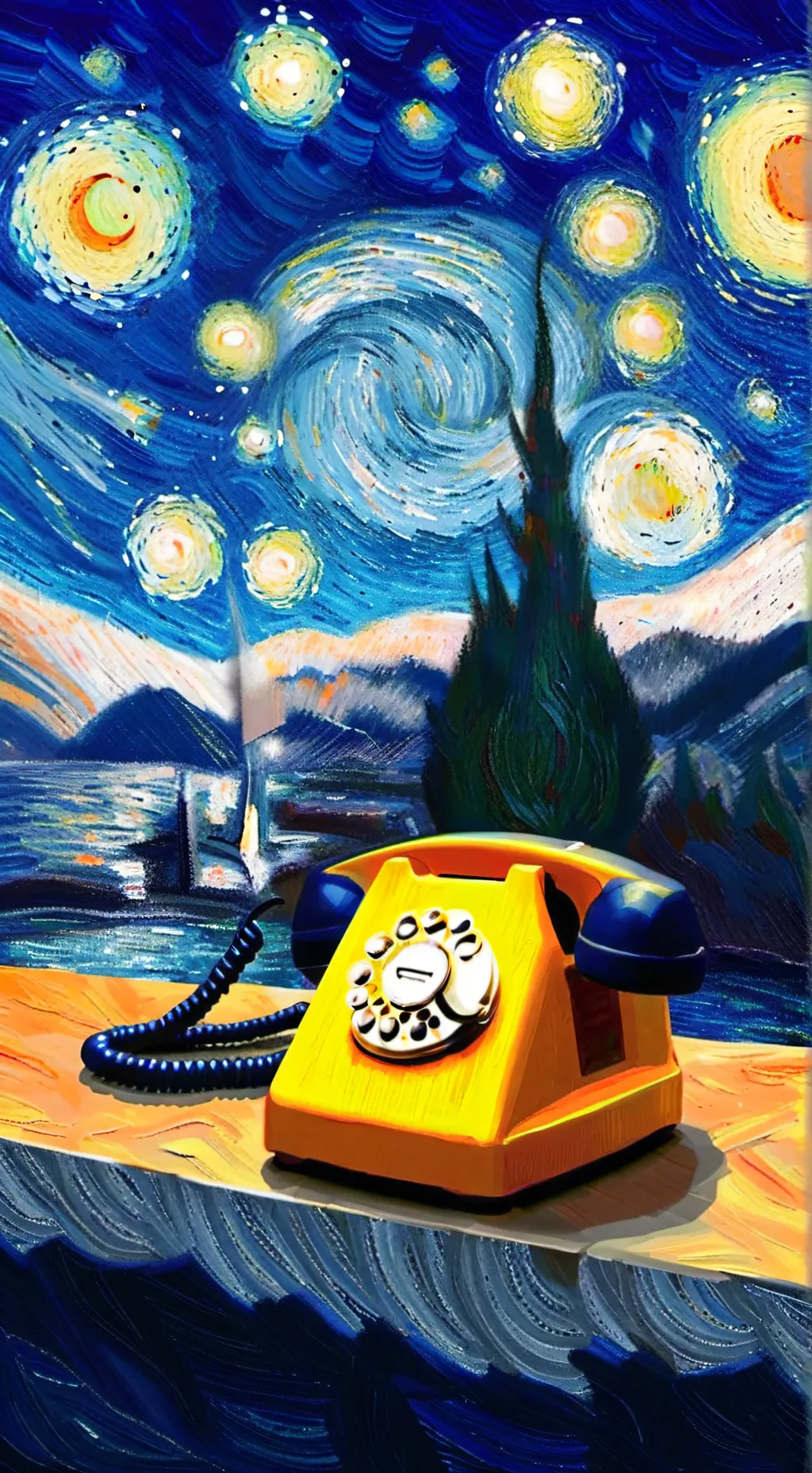 ai character: Telephone background