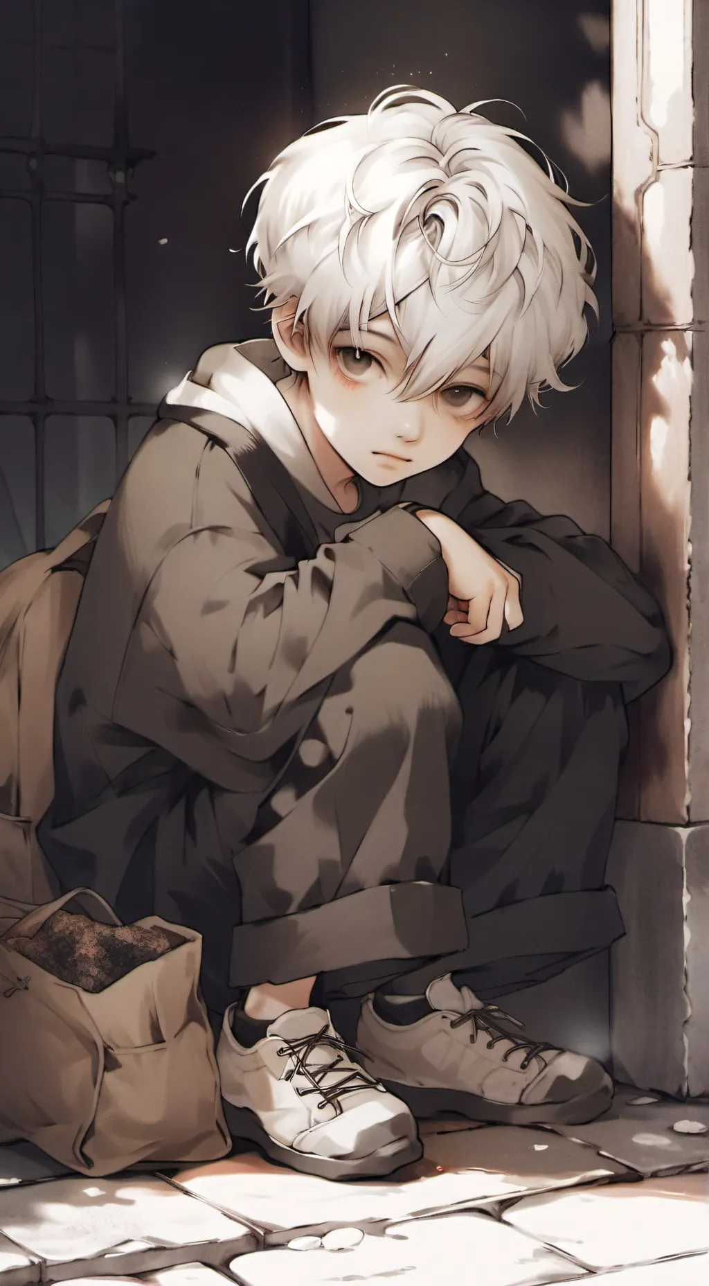 ai character: homeless background