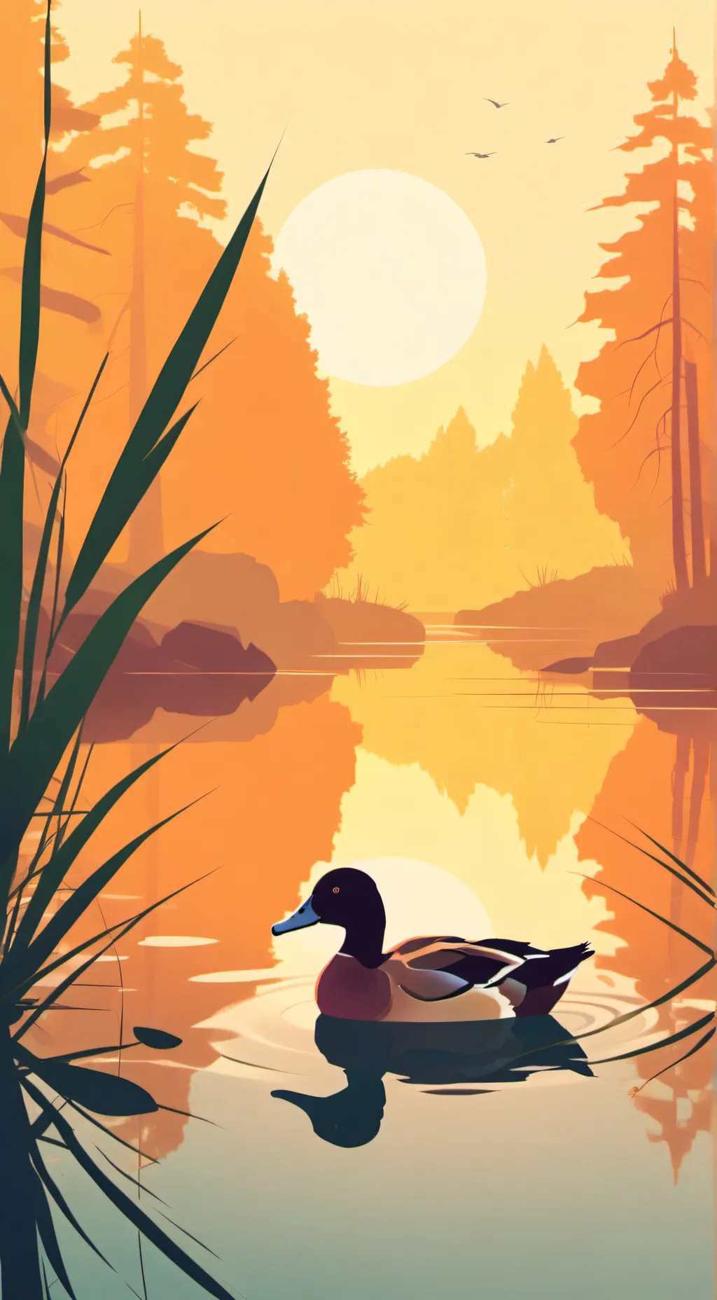 ai character: pato chill background