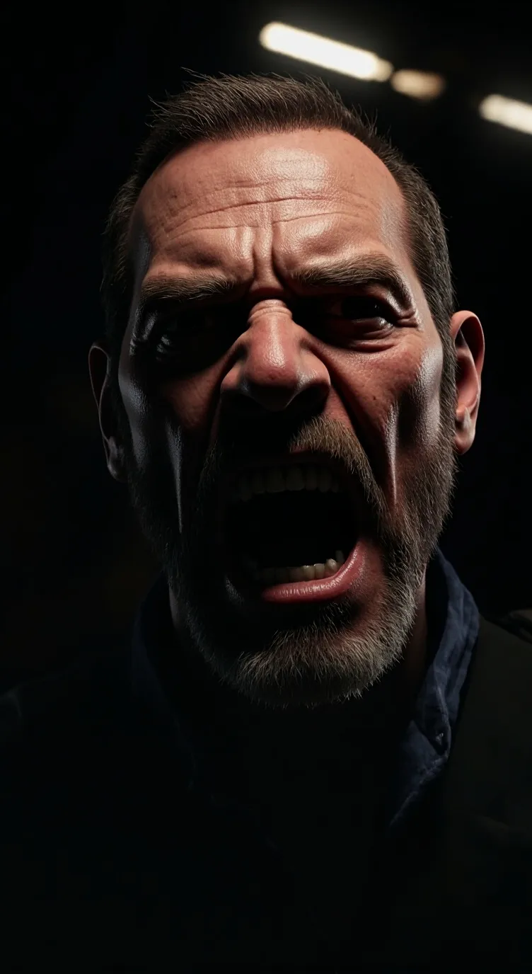 ai character: Angry man  background