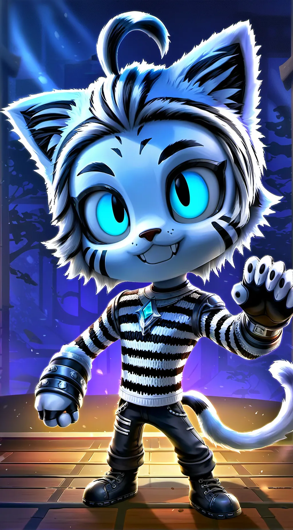 ai character: Zebra Stripes Spirit background