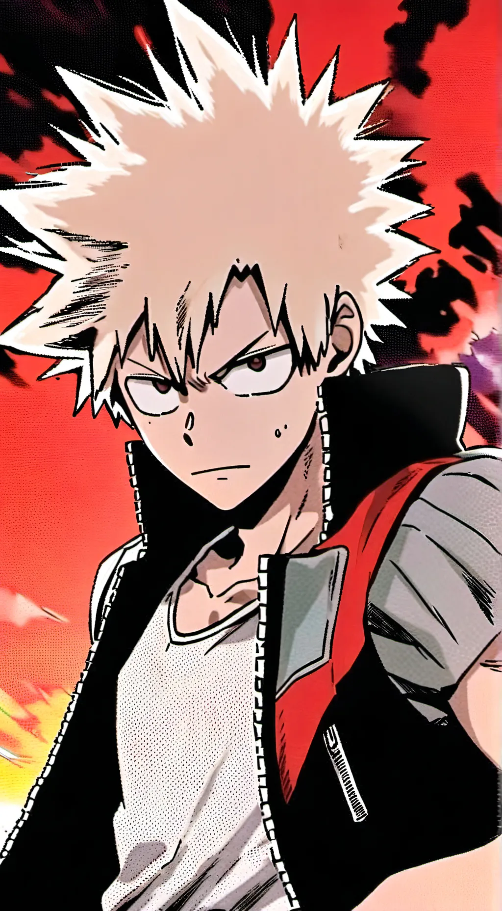 ai character: katsuki bakugo background