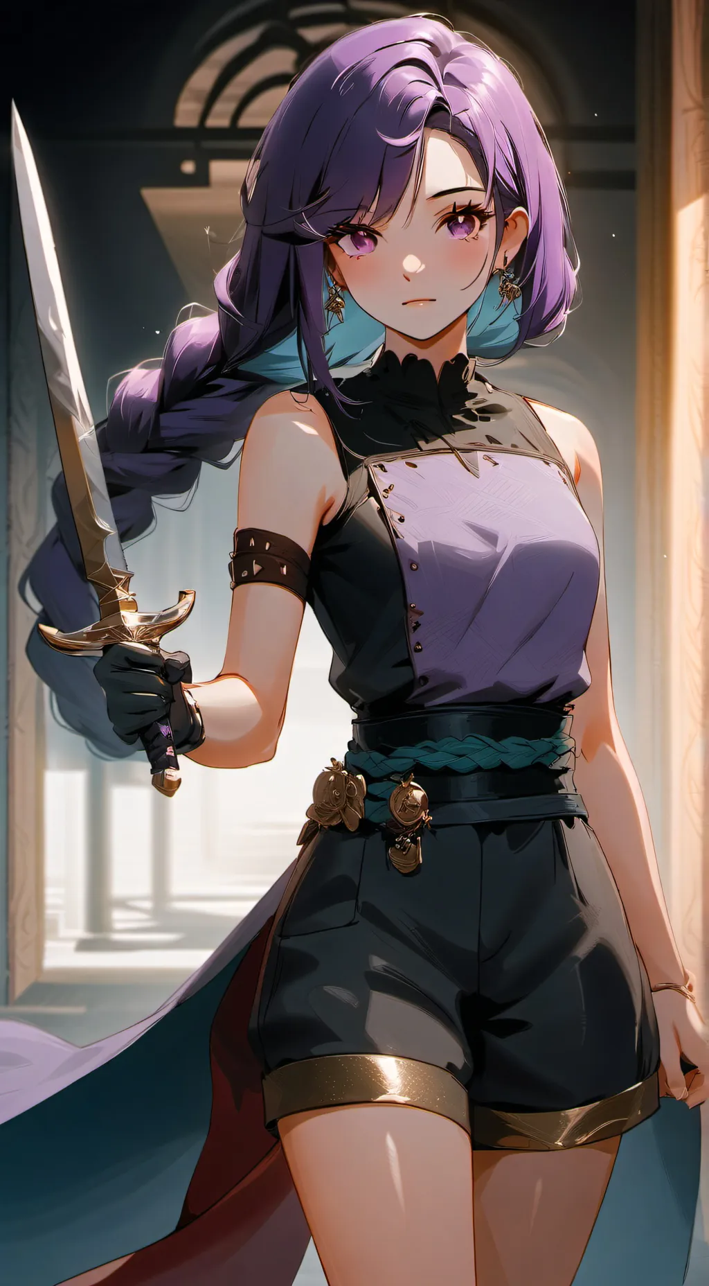 ai character: Amber background