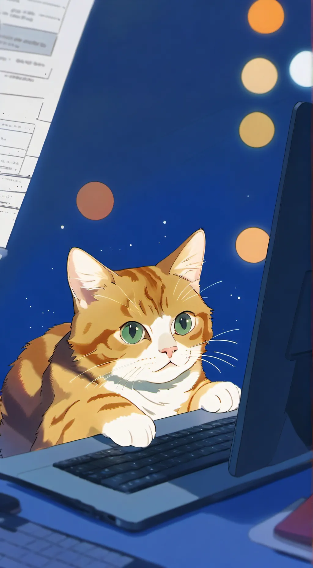 ai character: ginger background