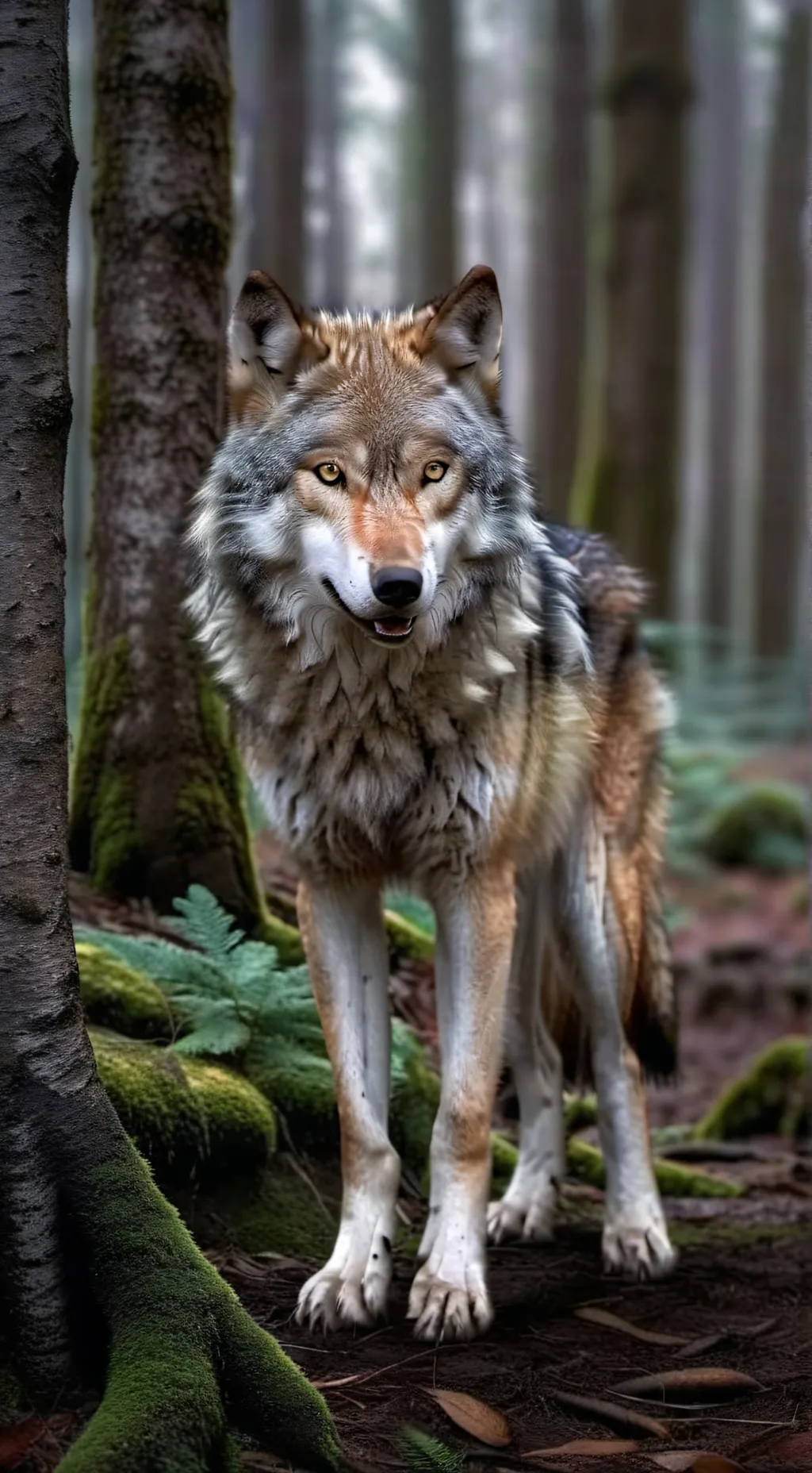 ai character: Wolf world background