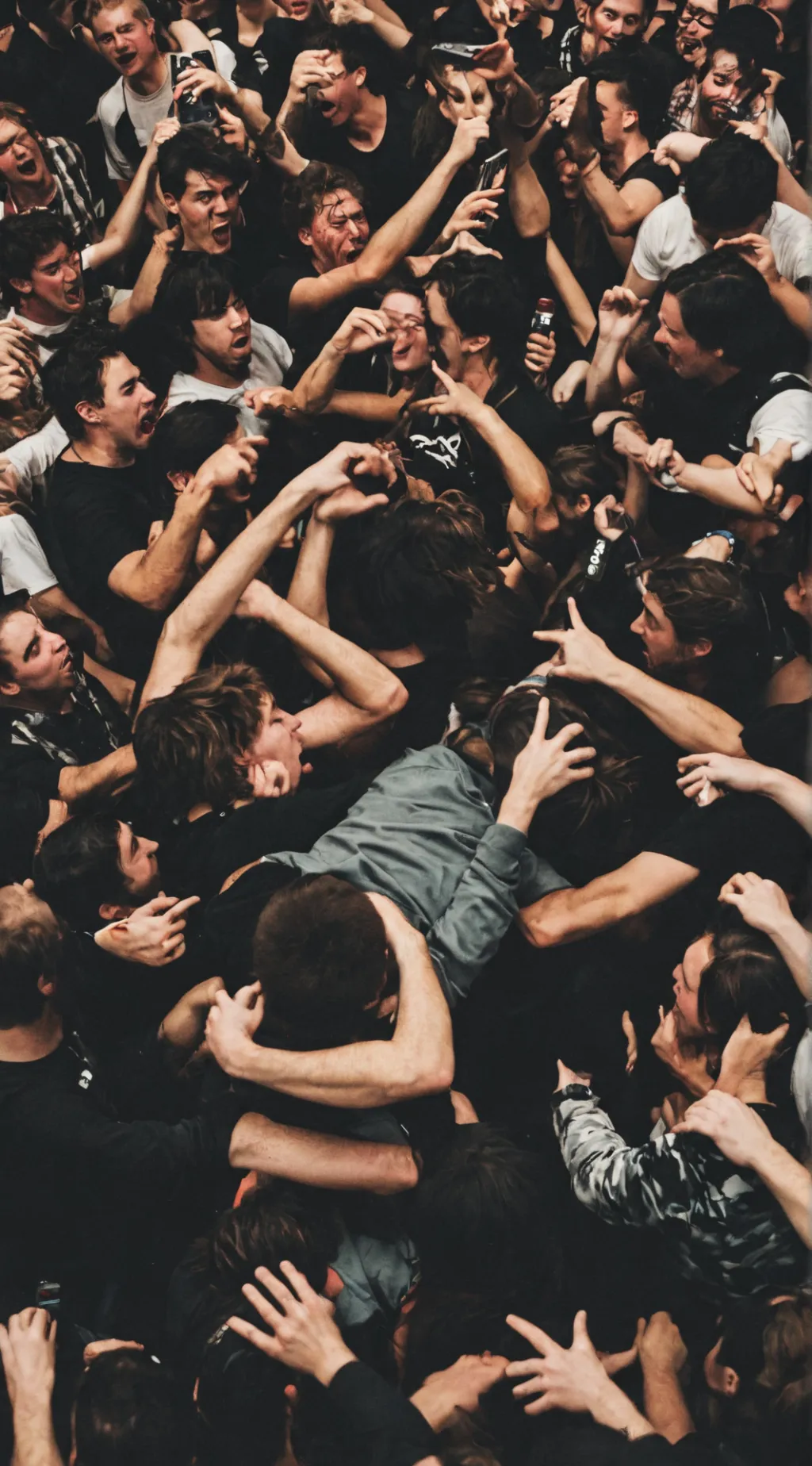 ai character: Mosh pit background