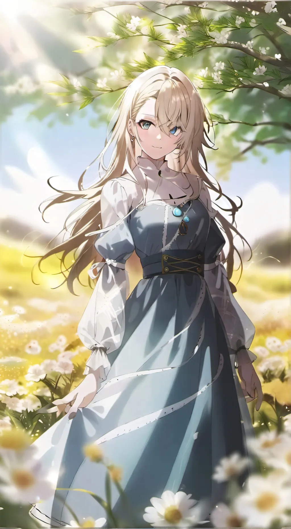 ai character: Flor background