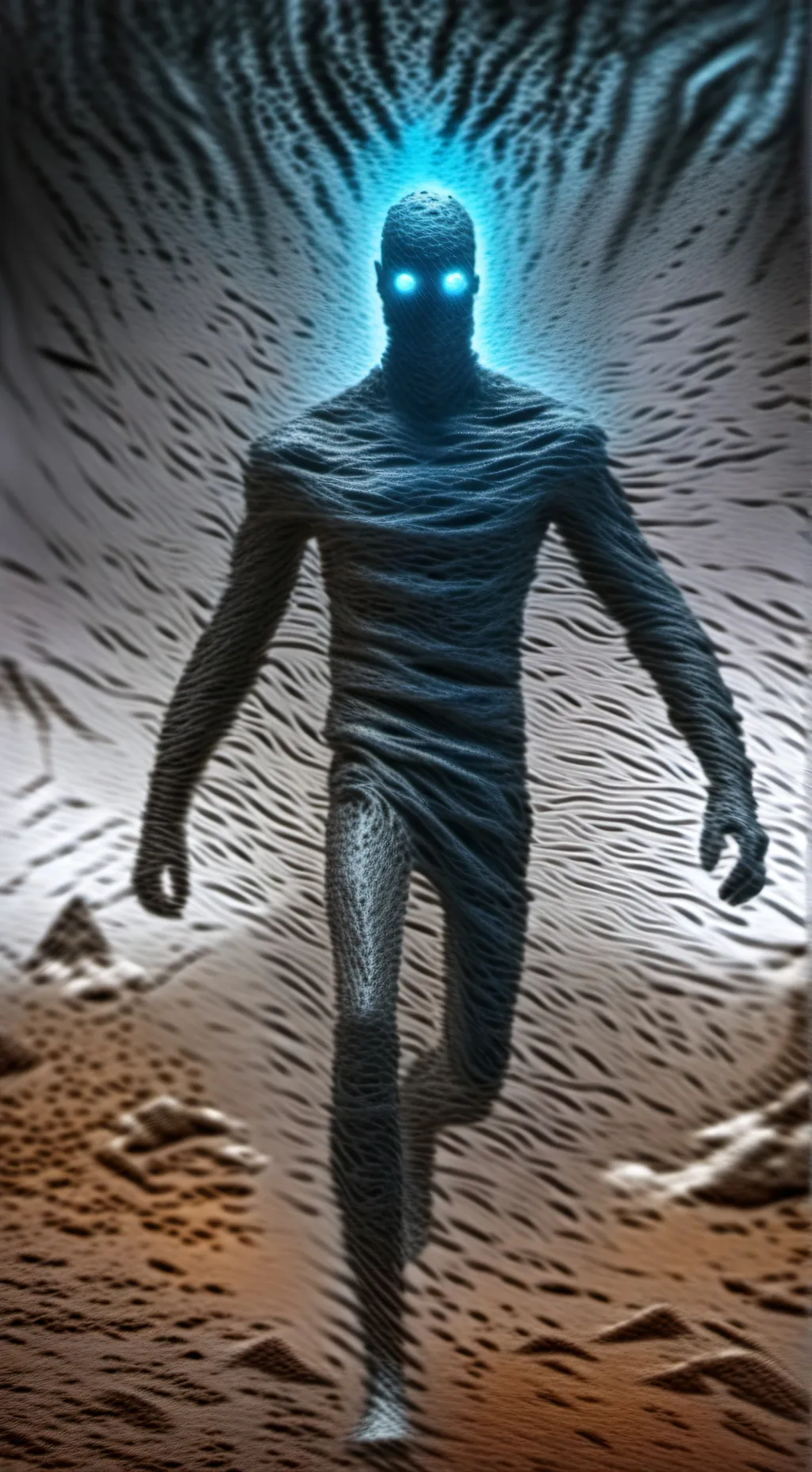 ai character: glass born background