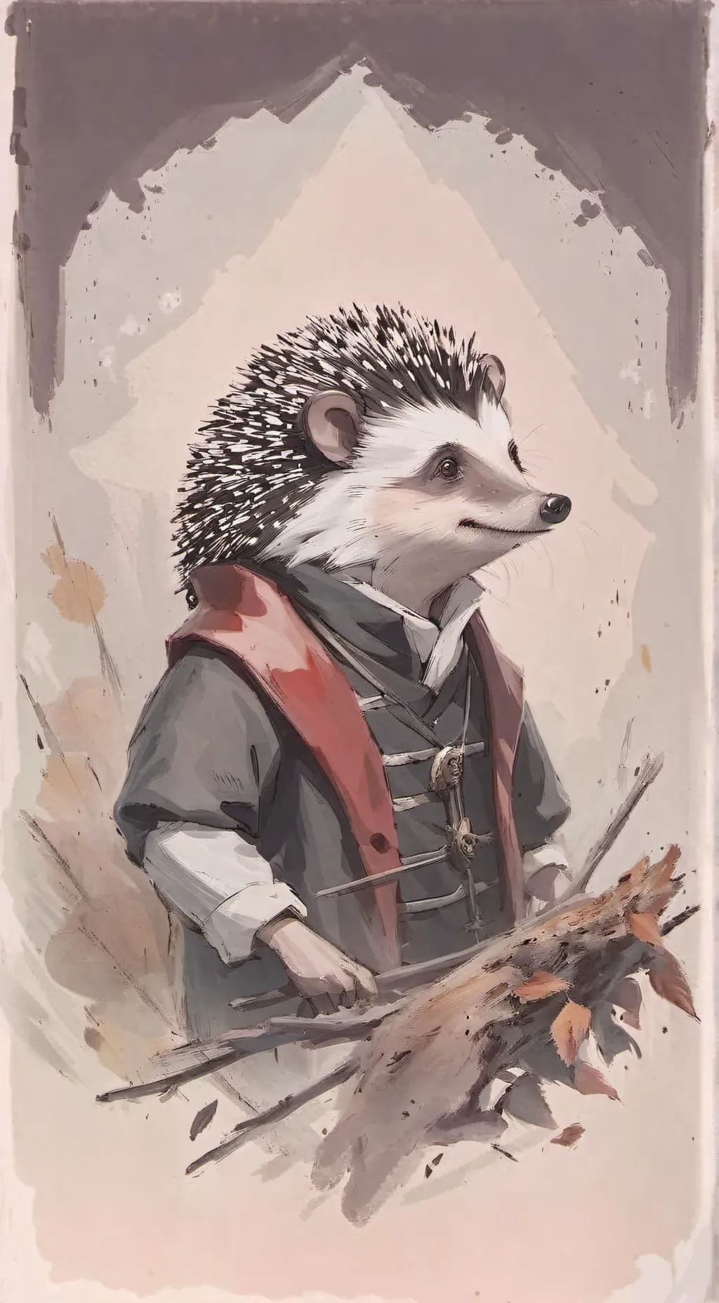 ai character: Huzz🦔 background