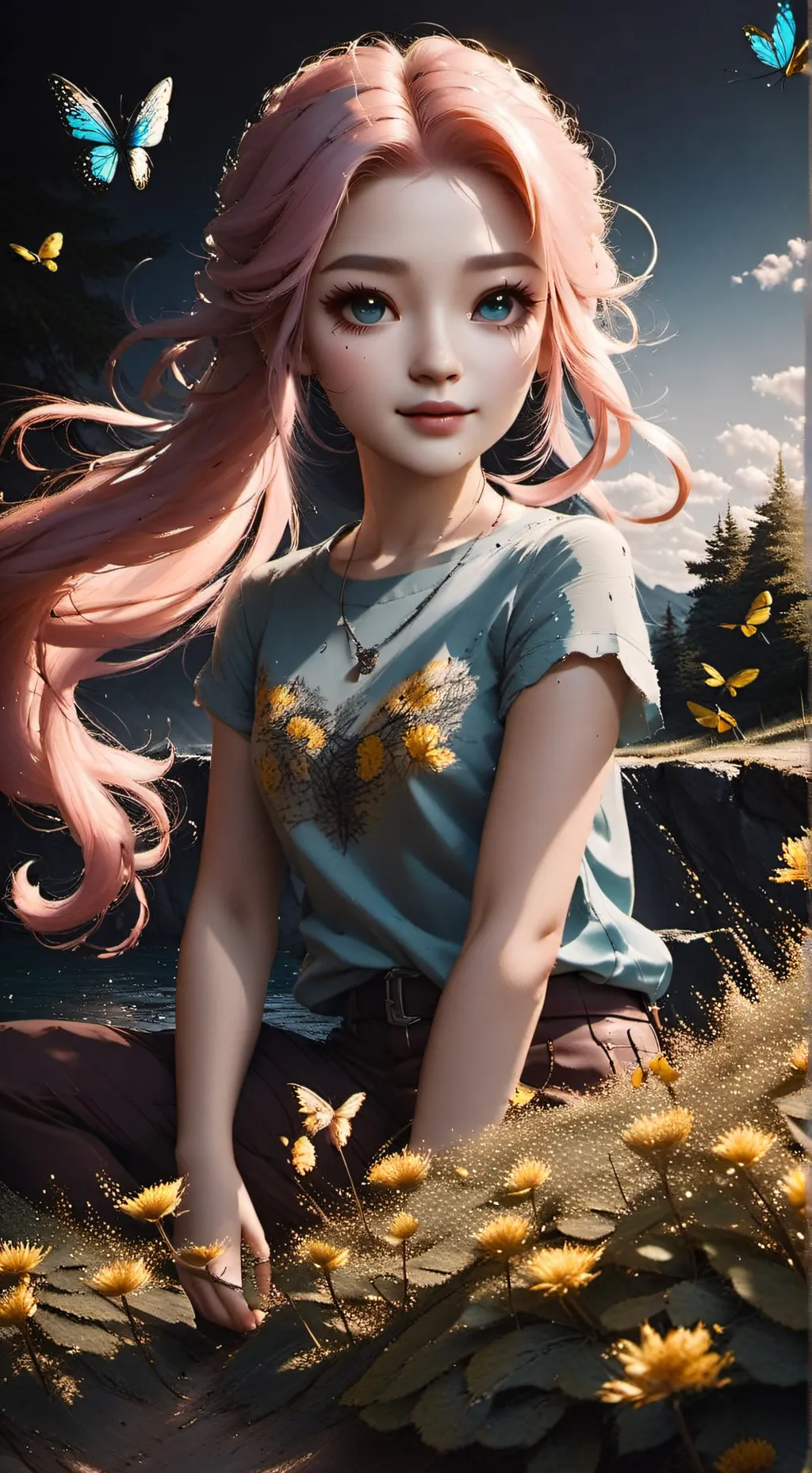 ai character: Fluttershy🦋 background