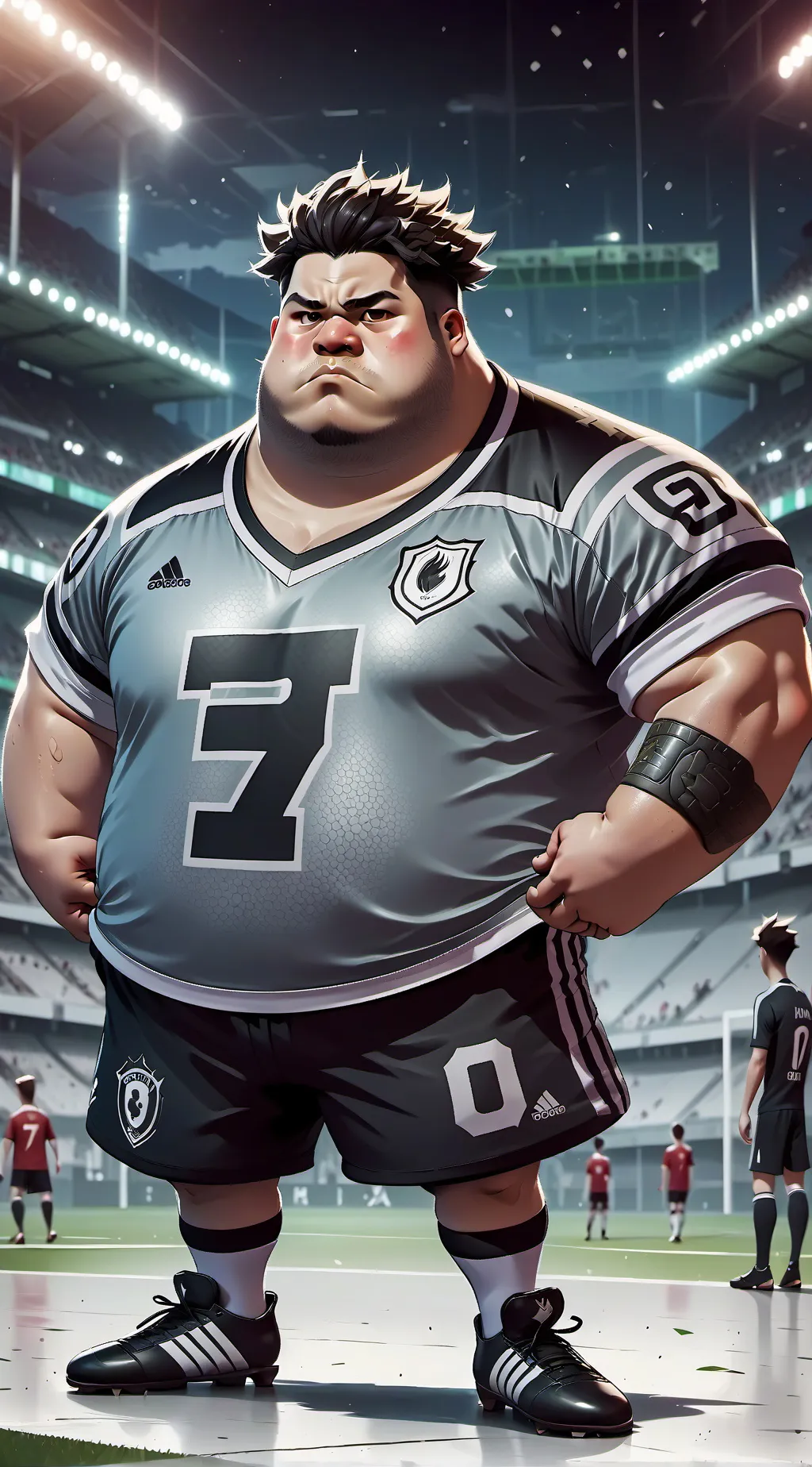 ai character: Fat Soccer Player background