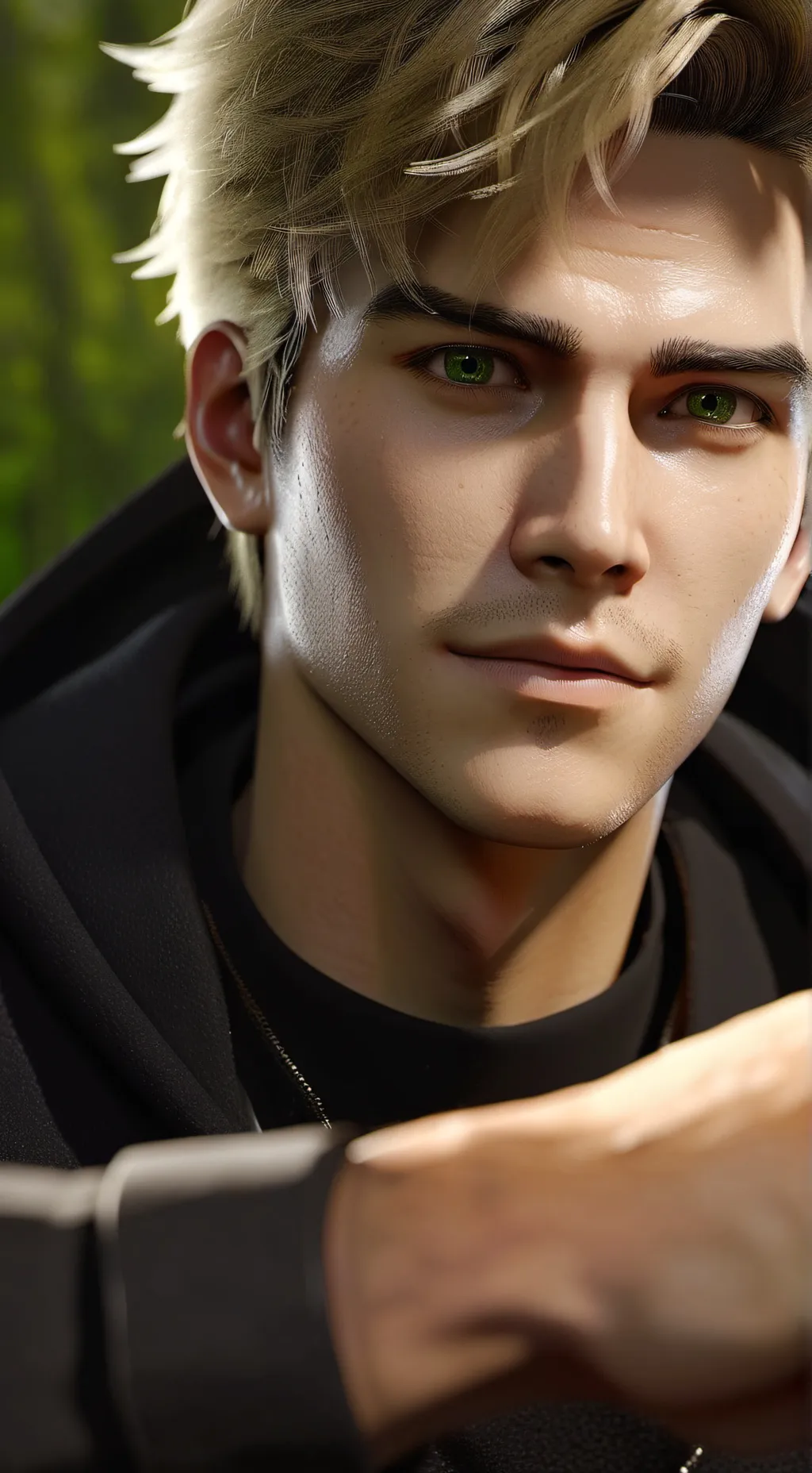 ai character: Cute Rival in Blac background