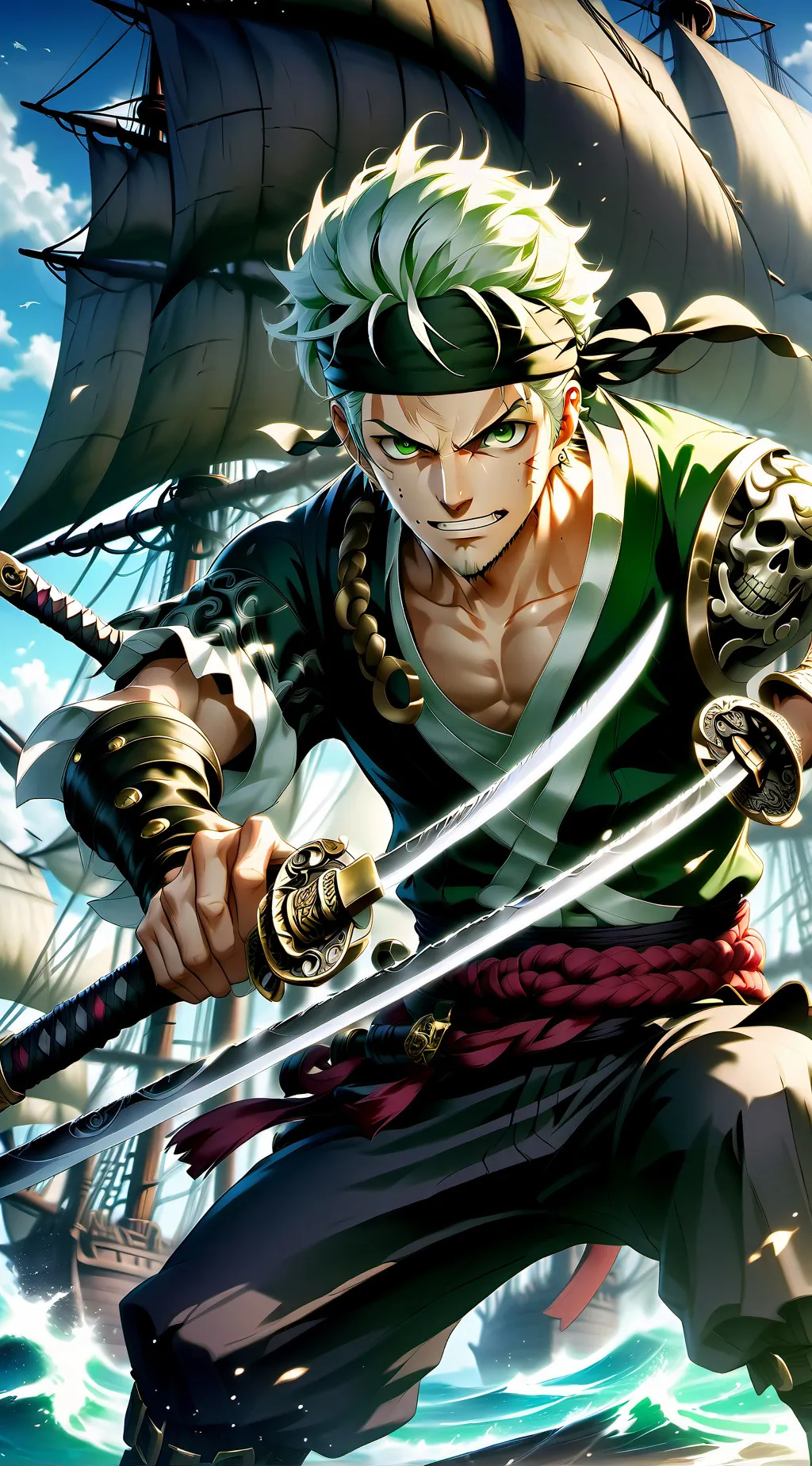 ai character: Roronoa Zoro background