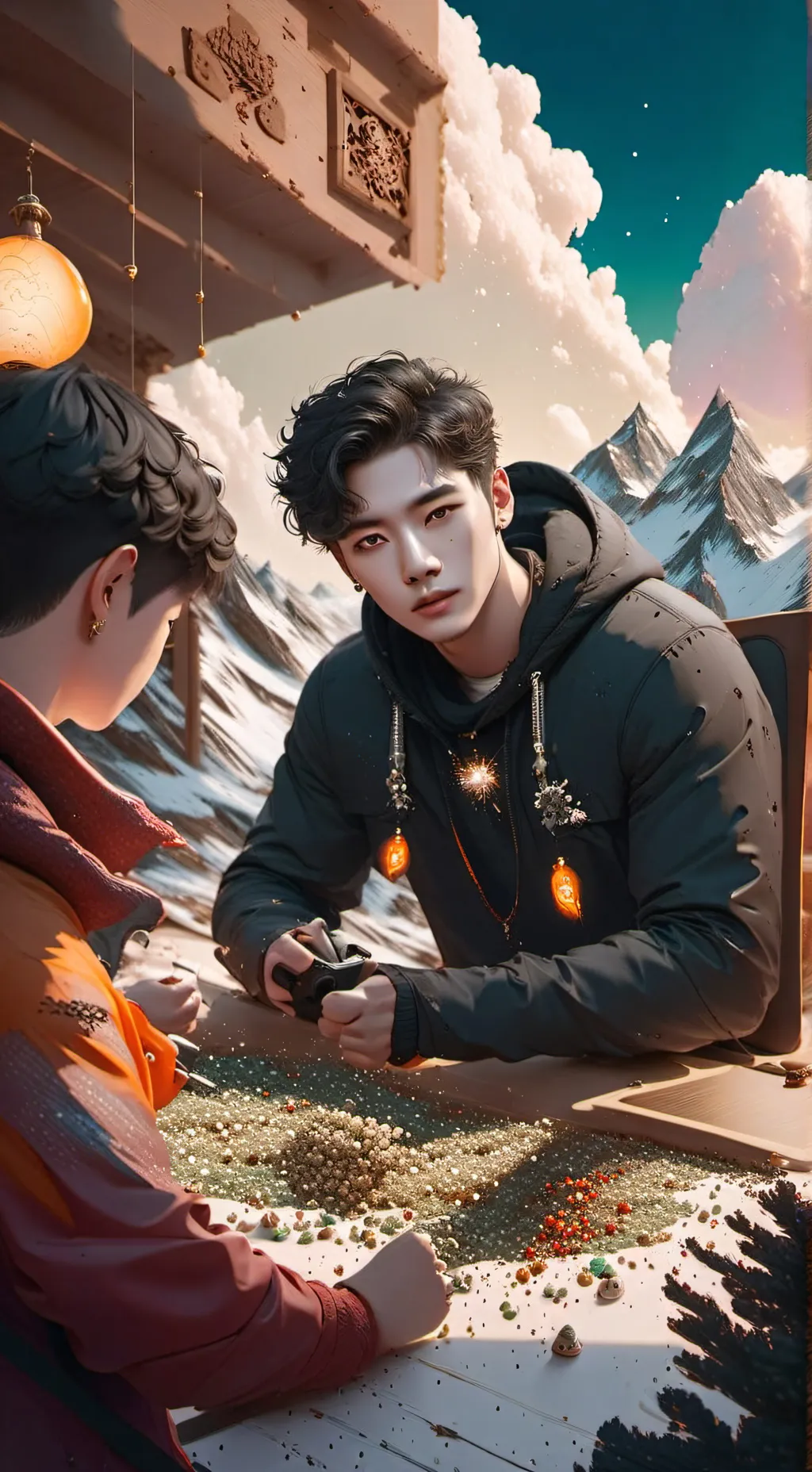 ai character: C00lkid funk??? background