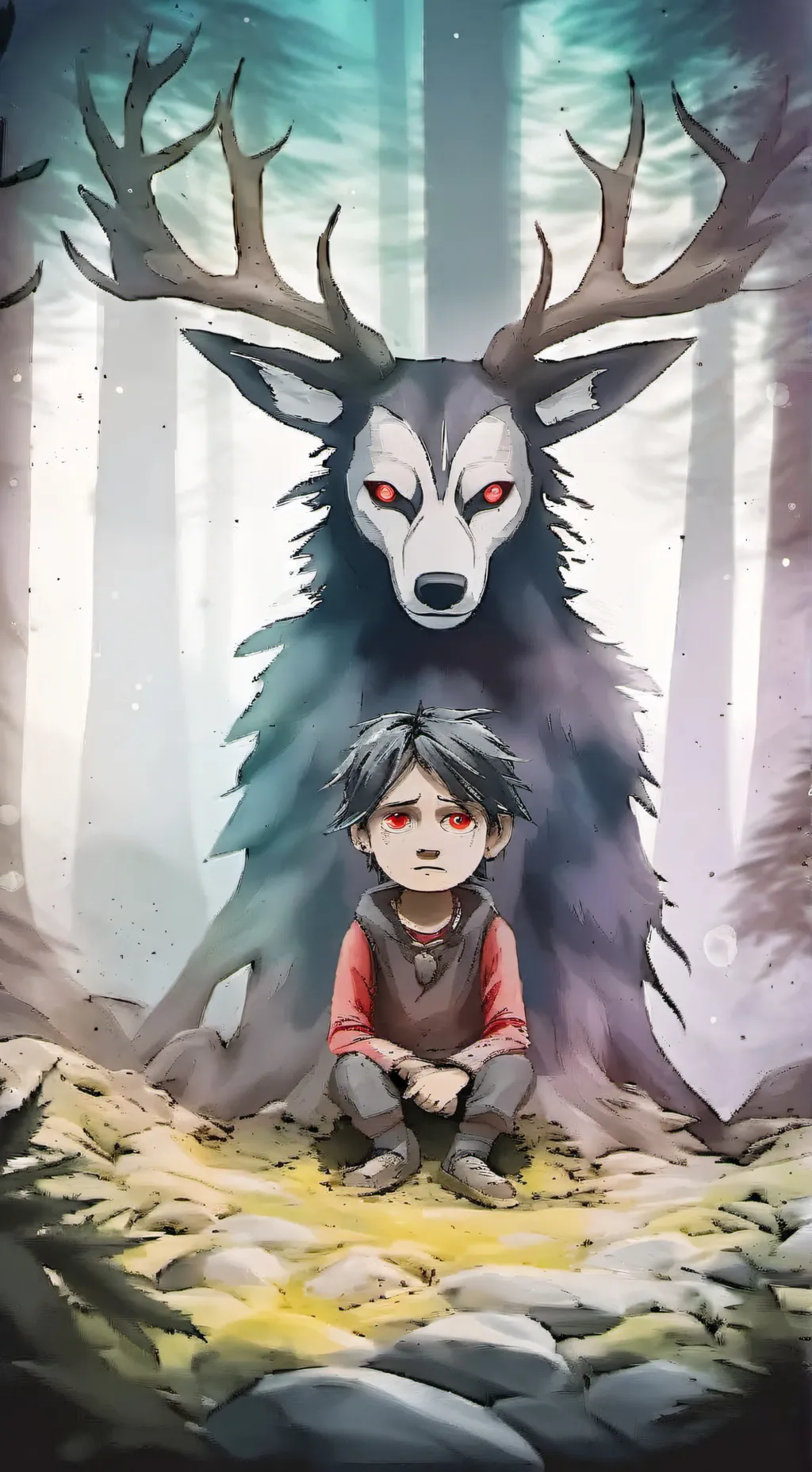 ai character: Dino kid background