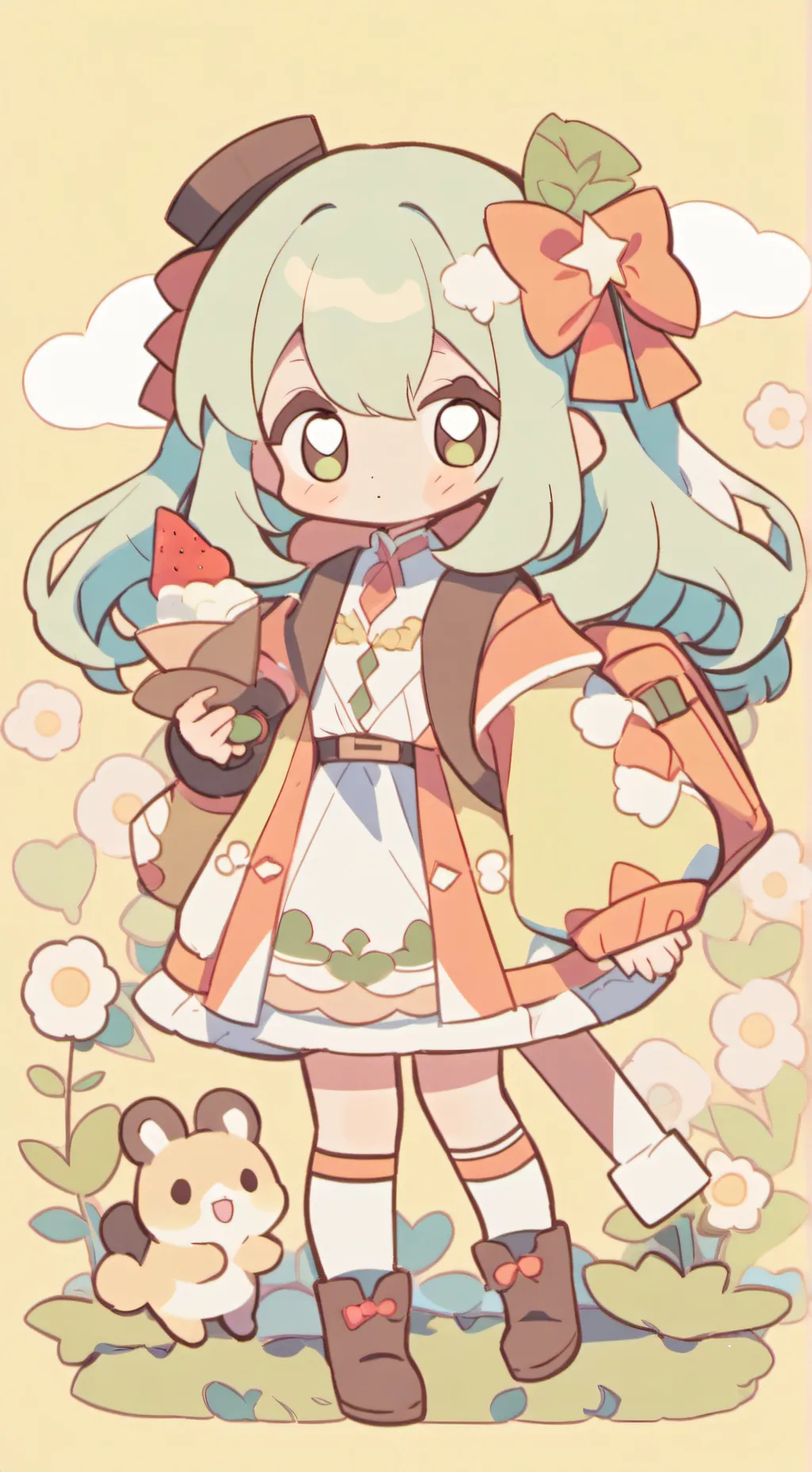 ai character: dandys world  background