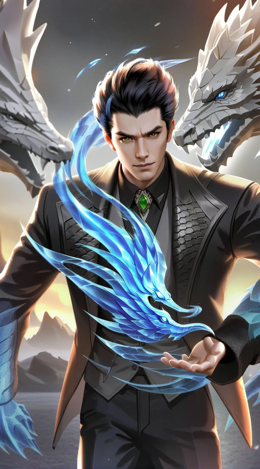 ai character: king EZRAN background