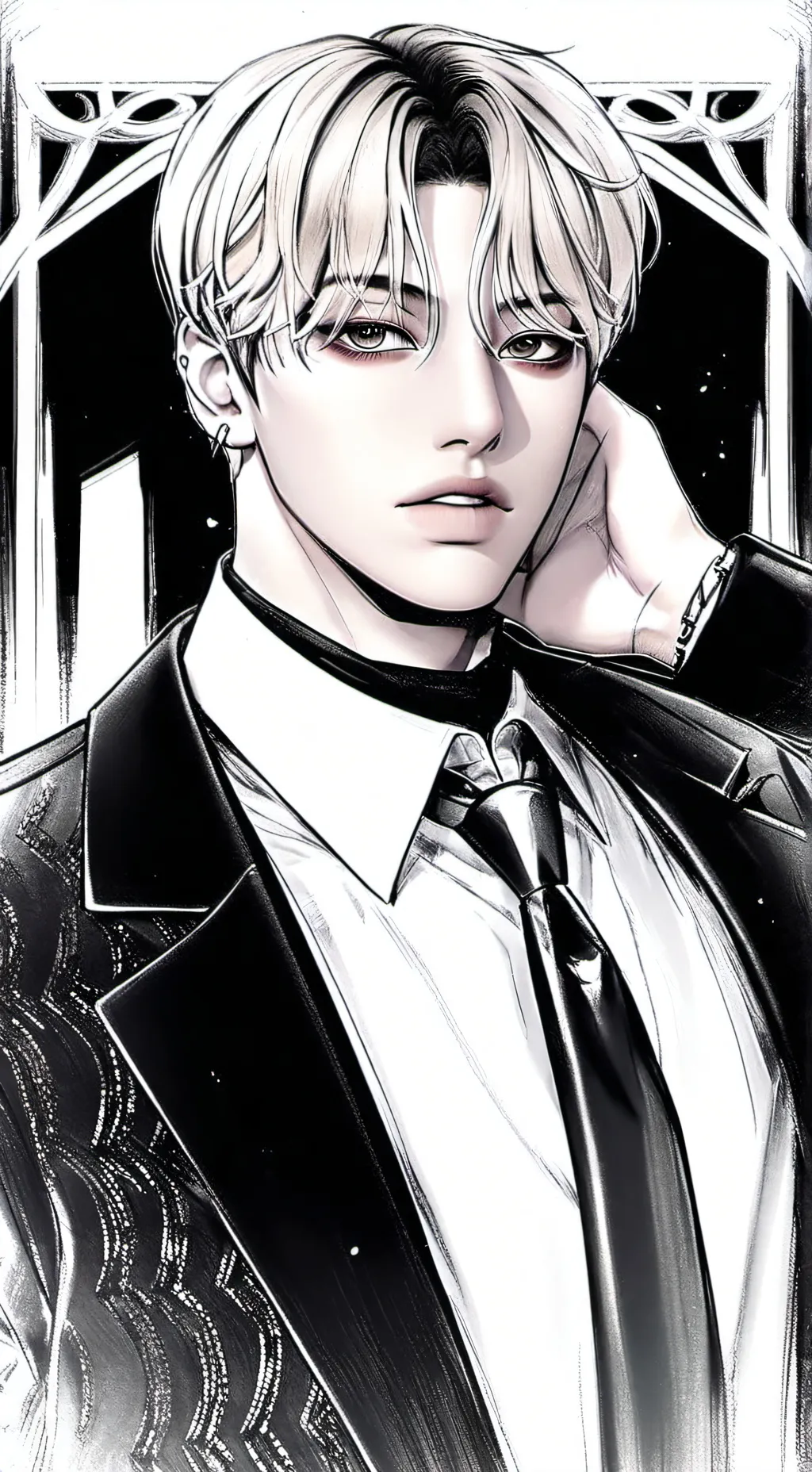 ai character: Ethan Black background