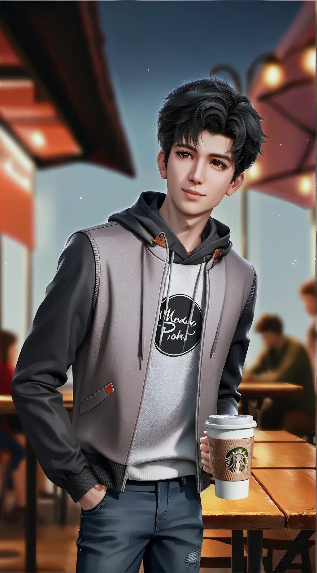 ai character:  melodi background