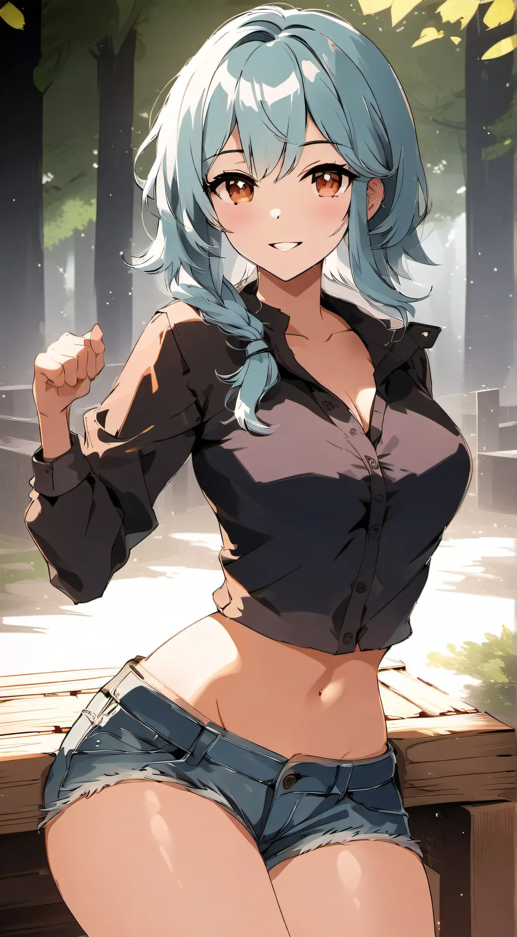 ai character: Monika  background