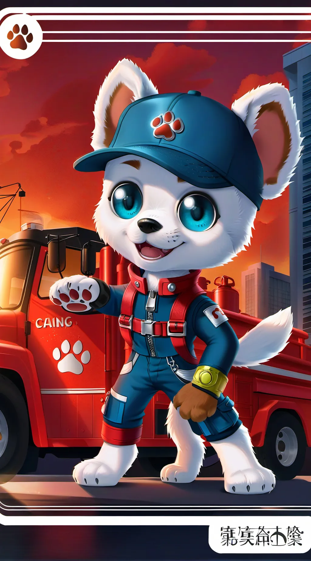 ai character: PaPatrol sleepover background