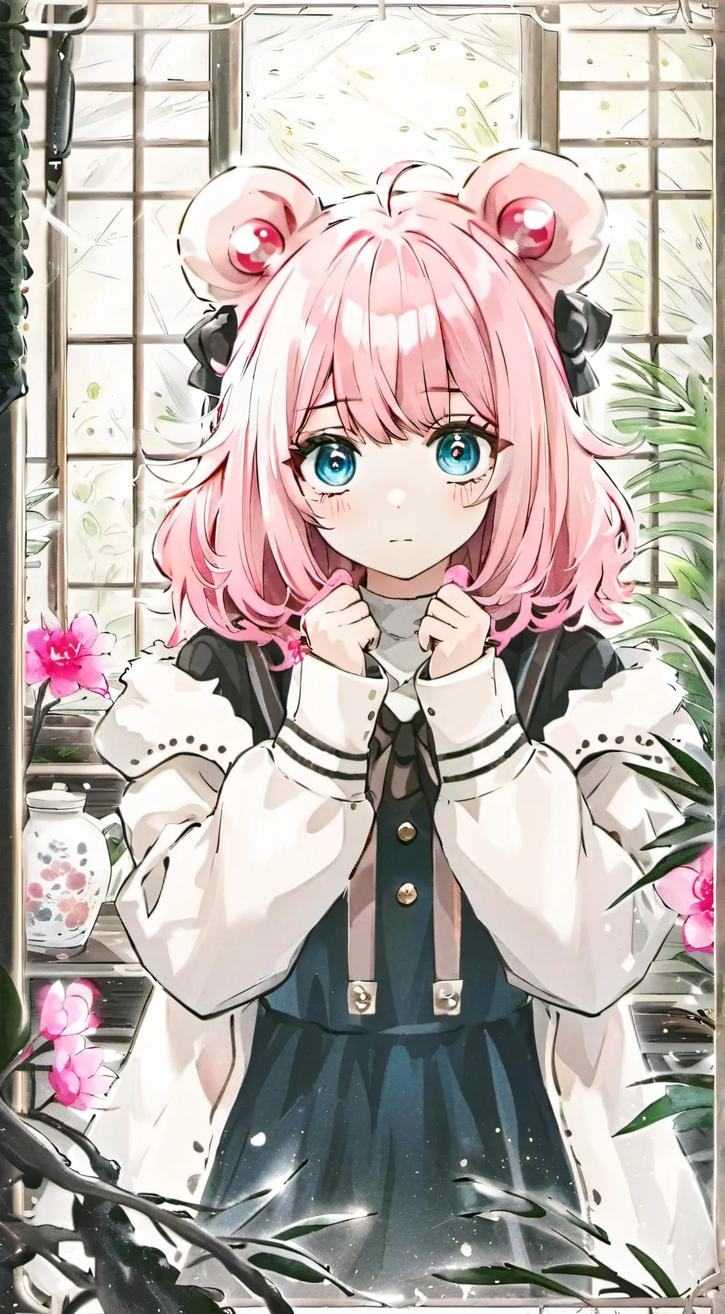 ai character: Pink Furry Froggie background