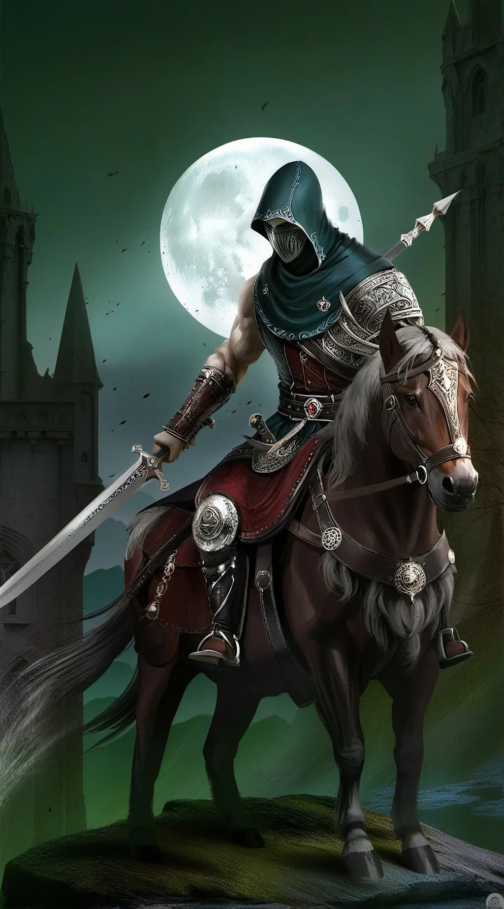 ai character: luchador sombrío  background