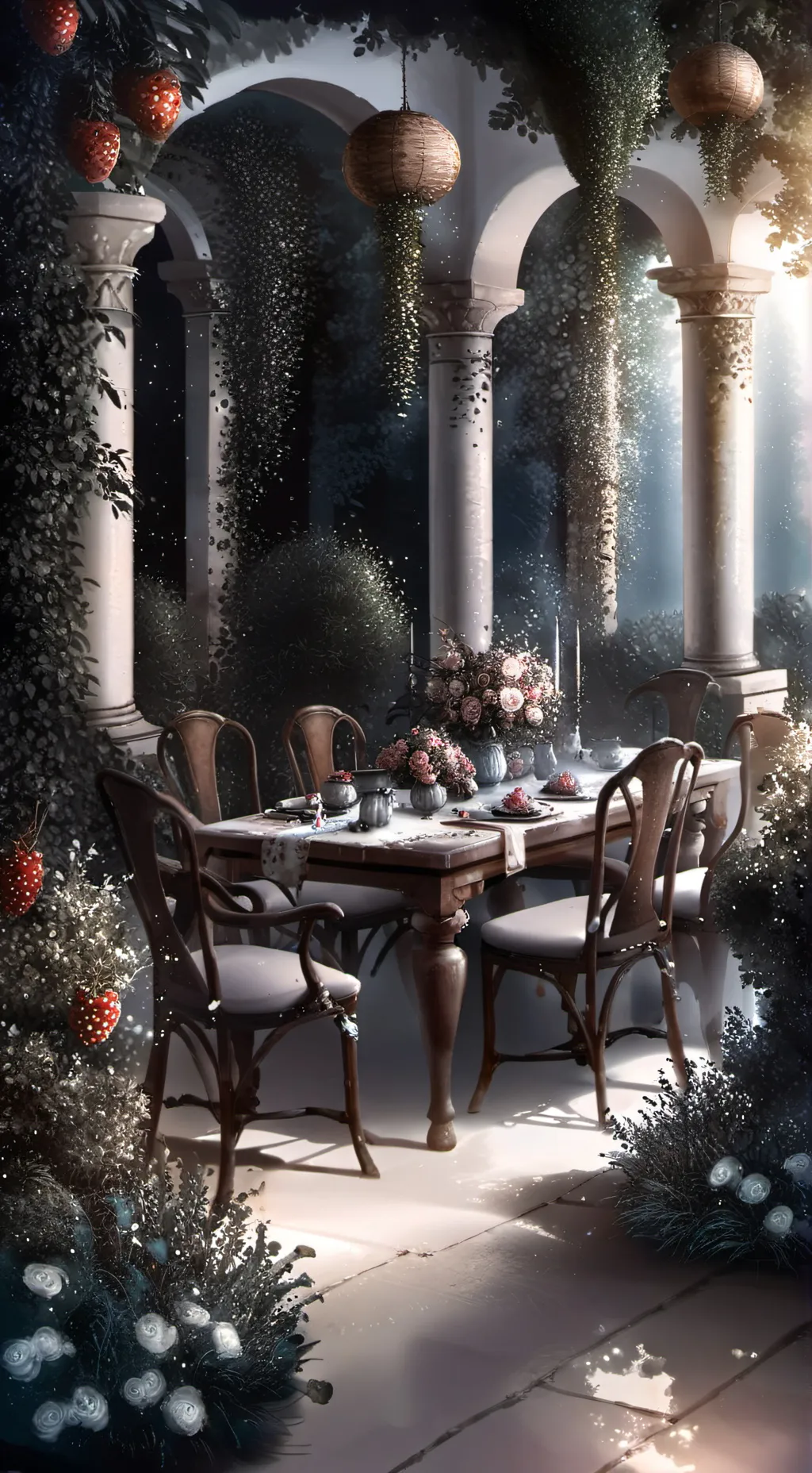ai character: GARDEN PARTY  background
